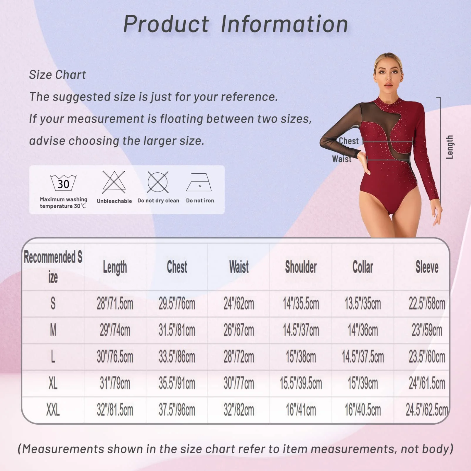 Maillot Gimnasia Ritmica Brillantes Leotardo Ballet Mujer Manga Larga Body Patinaje Artistico