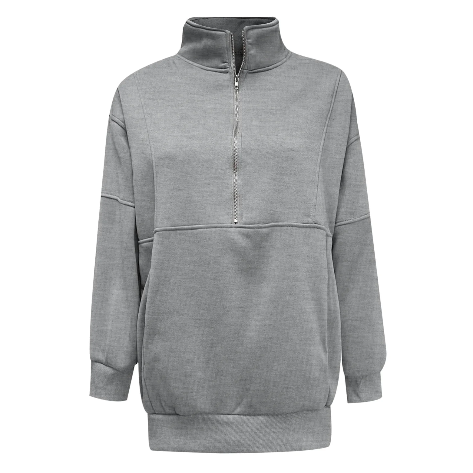 Sudaderas de manga larga con cuello alto para mujer, estilo occidental, cómodas, con bloques de color, con cremallera, forro polar, ajuste holgado, casual, para entrenamiento, moda, gótico, preparado,