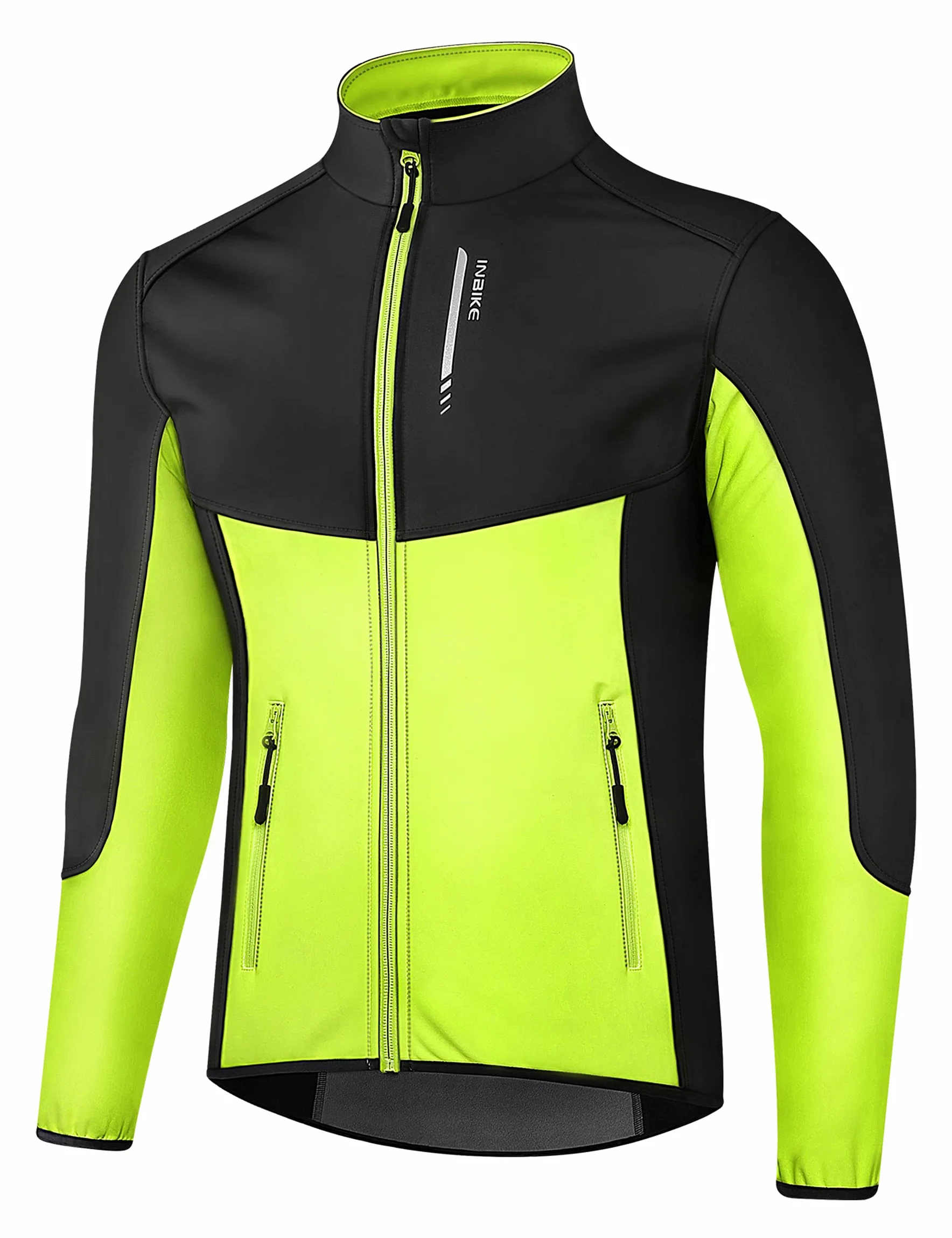 INBIKE Cortavientos Hombre Chaqueta Ciclismo Invierno Impermeable Softshell con Capucha WJ603