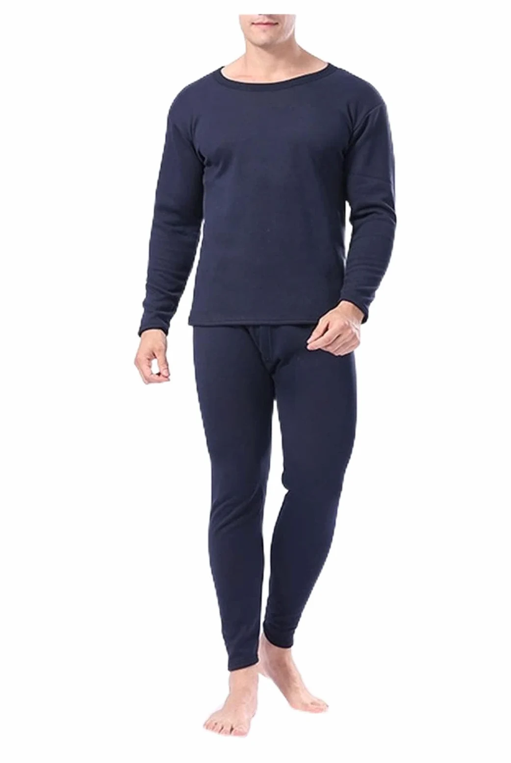 PAXAS Conjunto de Ropa Interior térmica de los Hombres de Terciopelo Grueso de Invierno para los Hombres Ropa Caliente en Capas Conjunto de Pijamas Masculinos Johns Largo