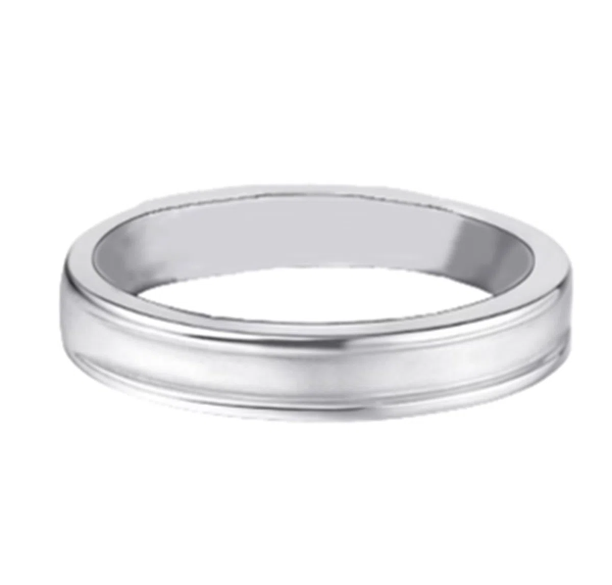 Wycian Anillos de Boda Hombre Anillos Boda Plata Oro Blanco de 14 Quilates Polaco Talla 17 Sólido No Chapado Actualización 3.0 para Esposa Acción de Gracias Joyas