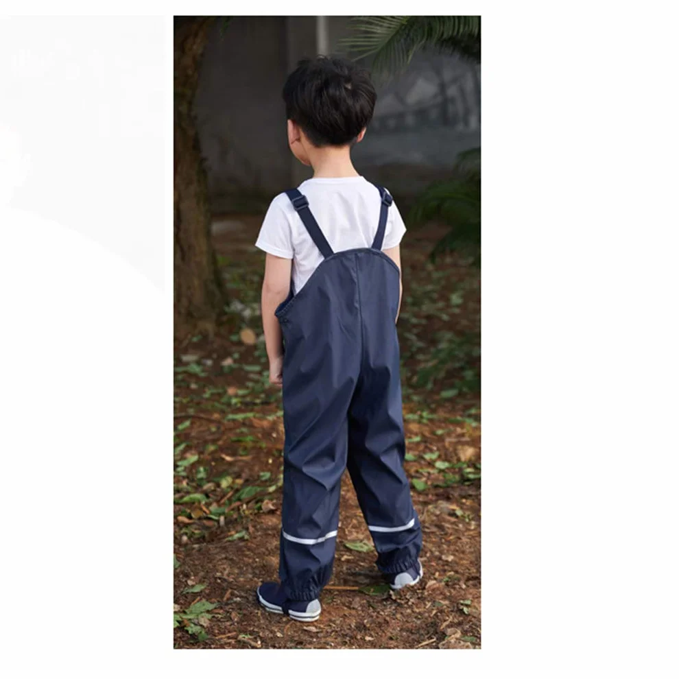 Pantalon Impermeable para Niños Niñas,Unisex Outdoor Pantalón de Agua Impermeable Pantalones de Barro Mono Lluvia 80-140 cm