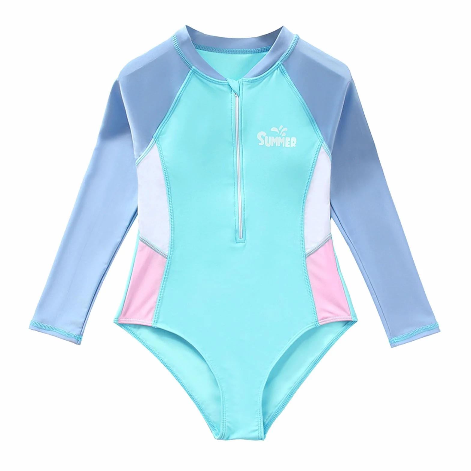 Traje de baño de verano para niñas para nadar, hacer surf y para actividades en la playa. Elegantes camisetas de manga larga para jóvenes y niñas de 7 a 13 años. Perfecto para el entrenamiento de
