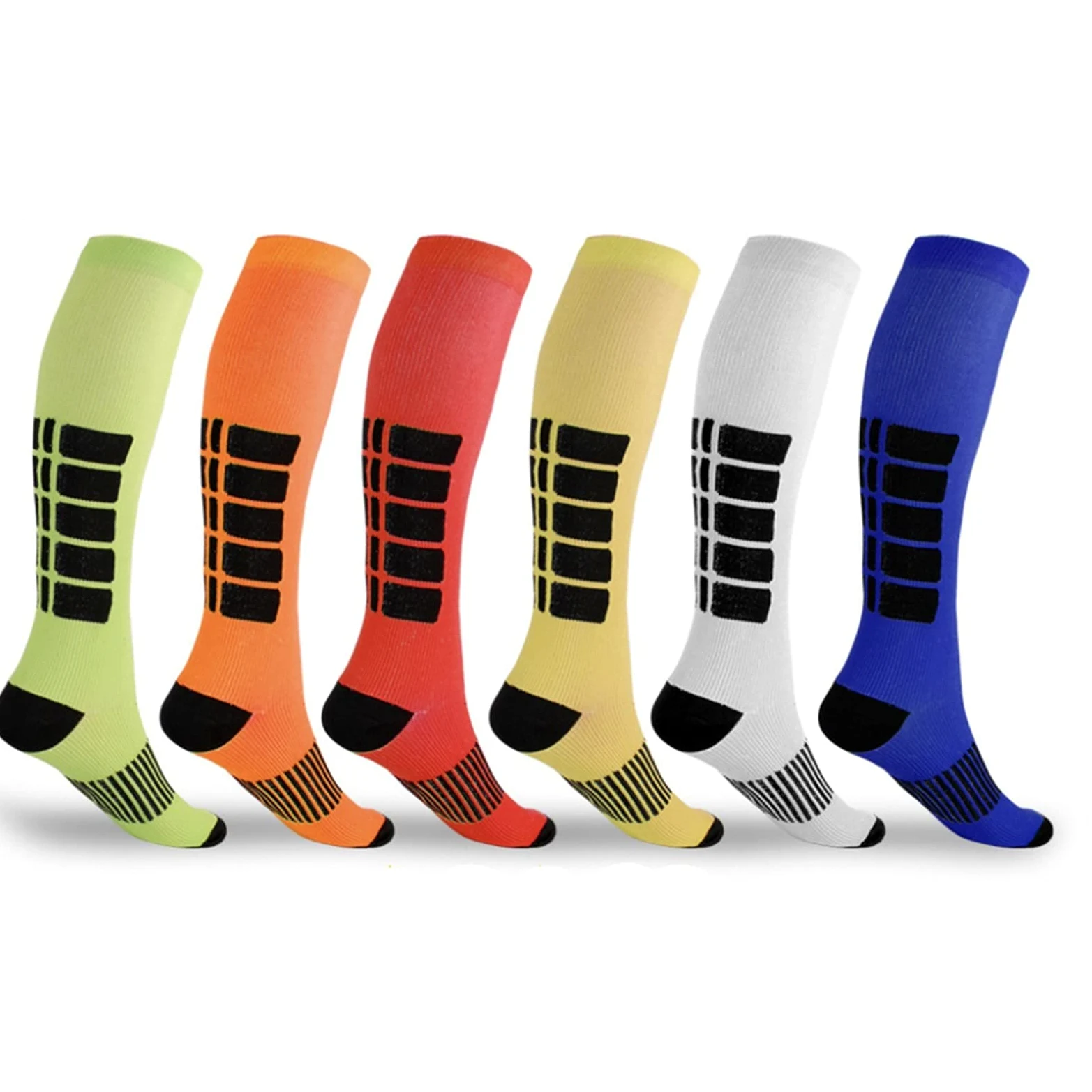 Calcetines de compresión Equipo de Ciclismo for Hombres Calcetines Deportivos Mujer Ciclismo Medias Fútbol Correr Calcetines de Baloncesto Rodilla Calcetines Deportivos de Alta Calcetines