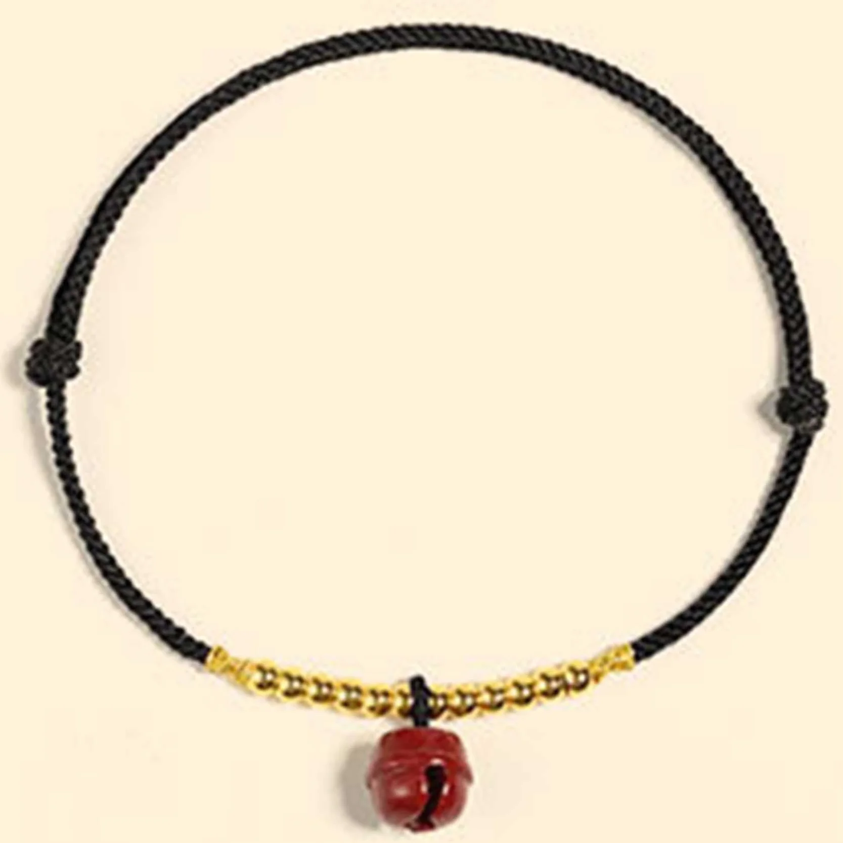 Pulsera Feng, Feng Shui Hilo Rojo Tobillo Cinabrio Campana Colgante Amuleto De La Suerte Cordón Hecho A Mano Pulsera De Pie Joyería De Amuleto De La Fortuna Ajustable Tobillera para Mujer