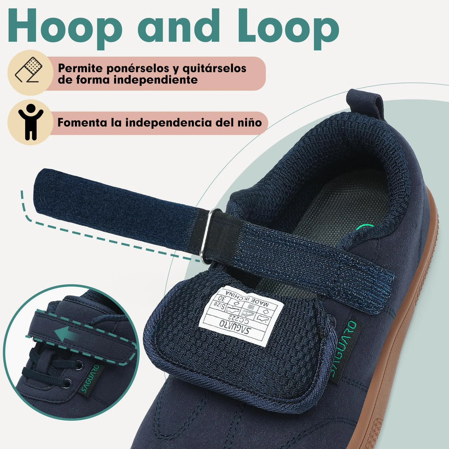 SAGUARO Zapatillas Barefoot Casual para Niños con Suela Plana y Puntera Ancha, 25–35 EU