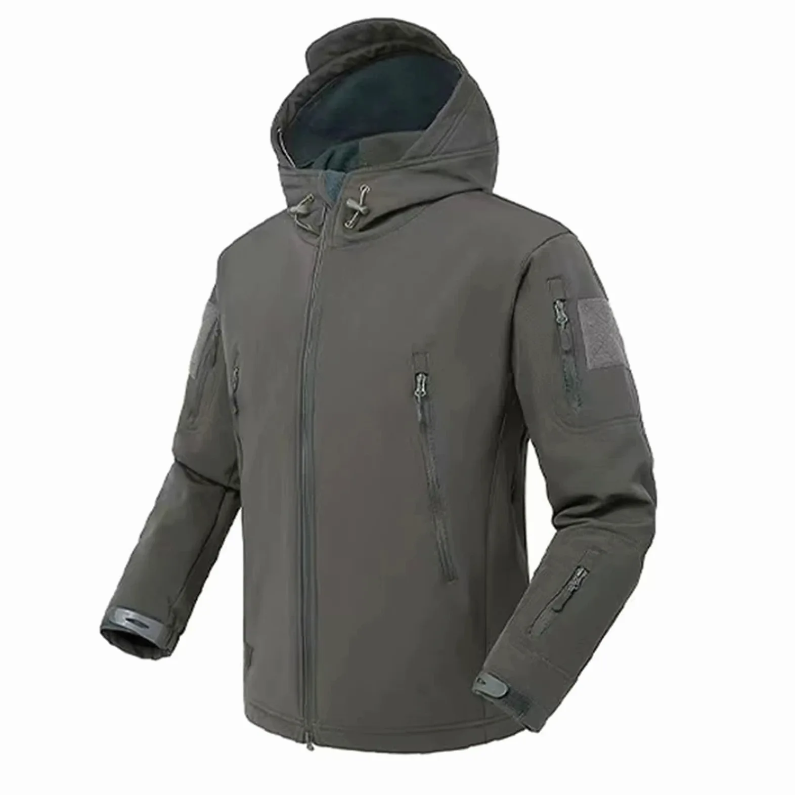 Chaquetas impermeables de forro polar SoftShell for hombre, abrigos con capucha for pesca, senderismo, acampada, escalada y esquí, otoño e invierno Para Hombre