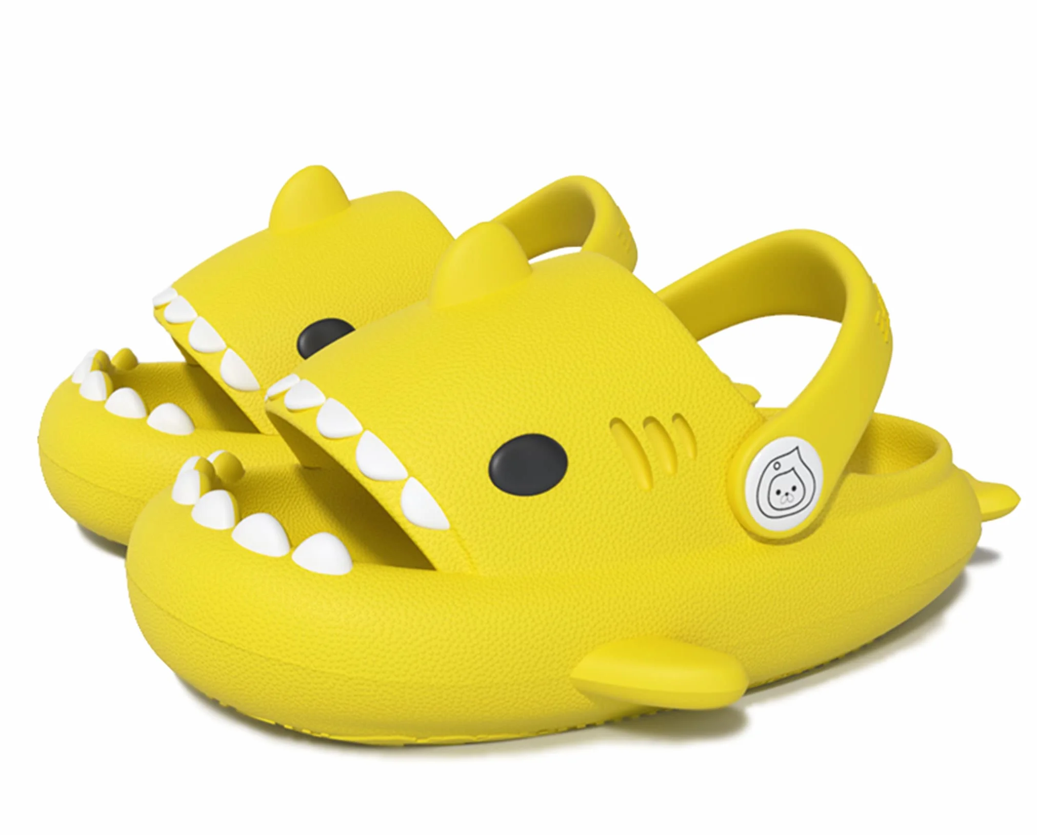 SMajong Chanclas de Playa para Niña Niño Zapatillas de Baño Antideslizante Zapatos de Piscina Ligero Verano Mules, A Amarillo, 25/26 EU