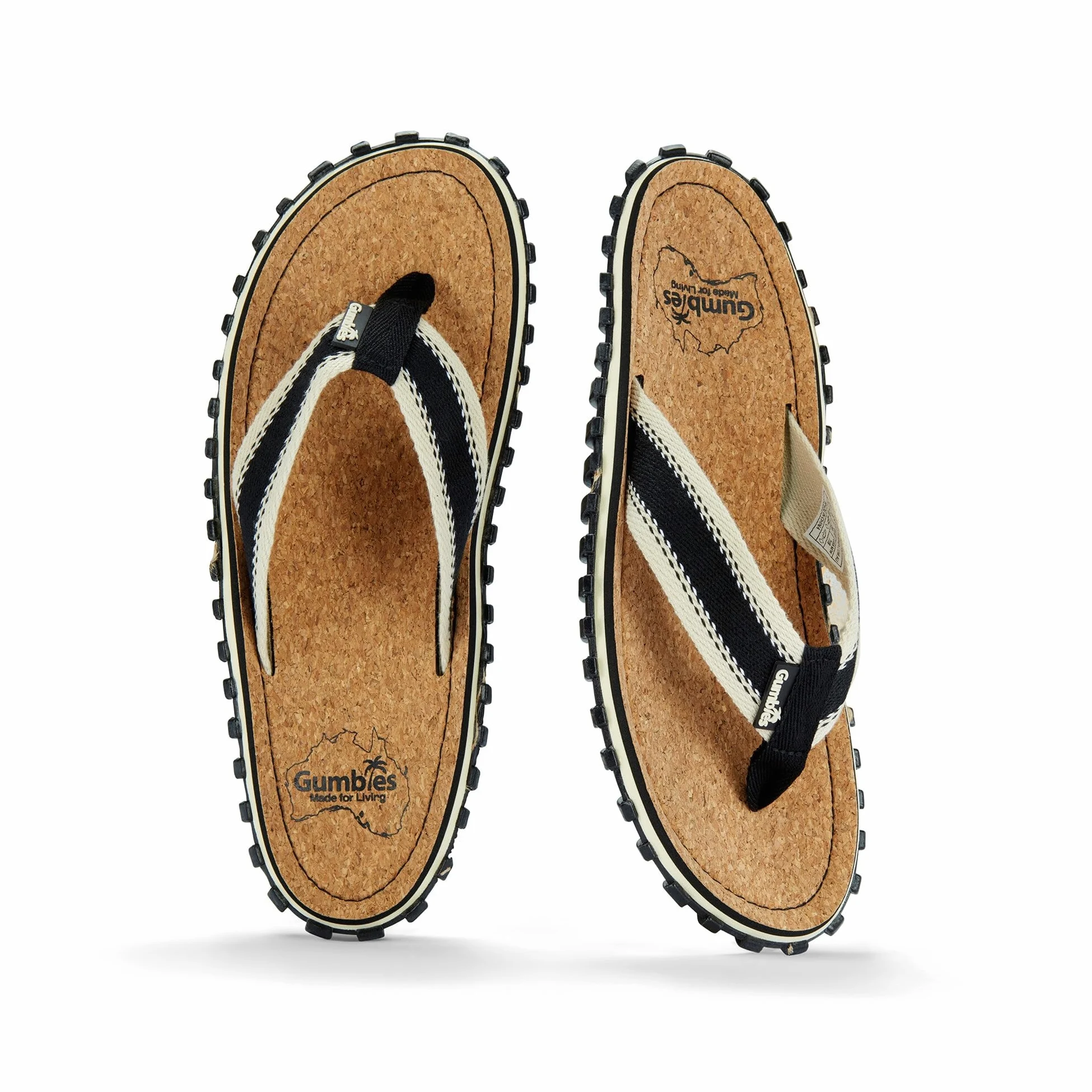 Gumbies Chanclas Corker unisex, con puntera de algodón supersuave, corcho sostenible y suela de goma reciclada, comodidad garantizada