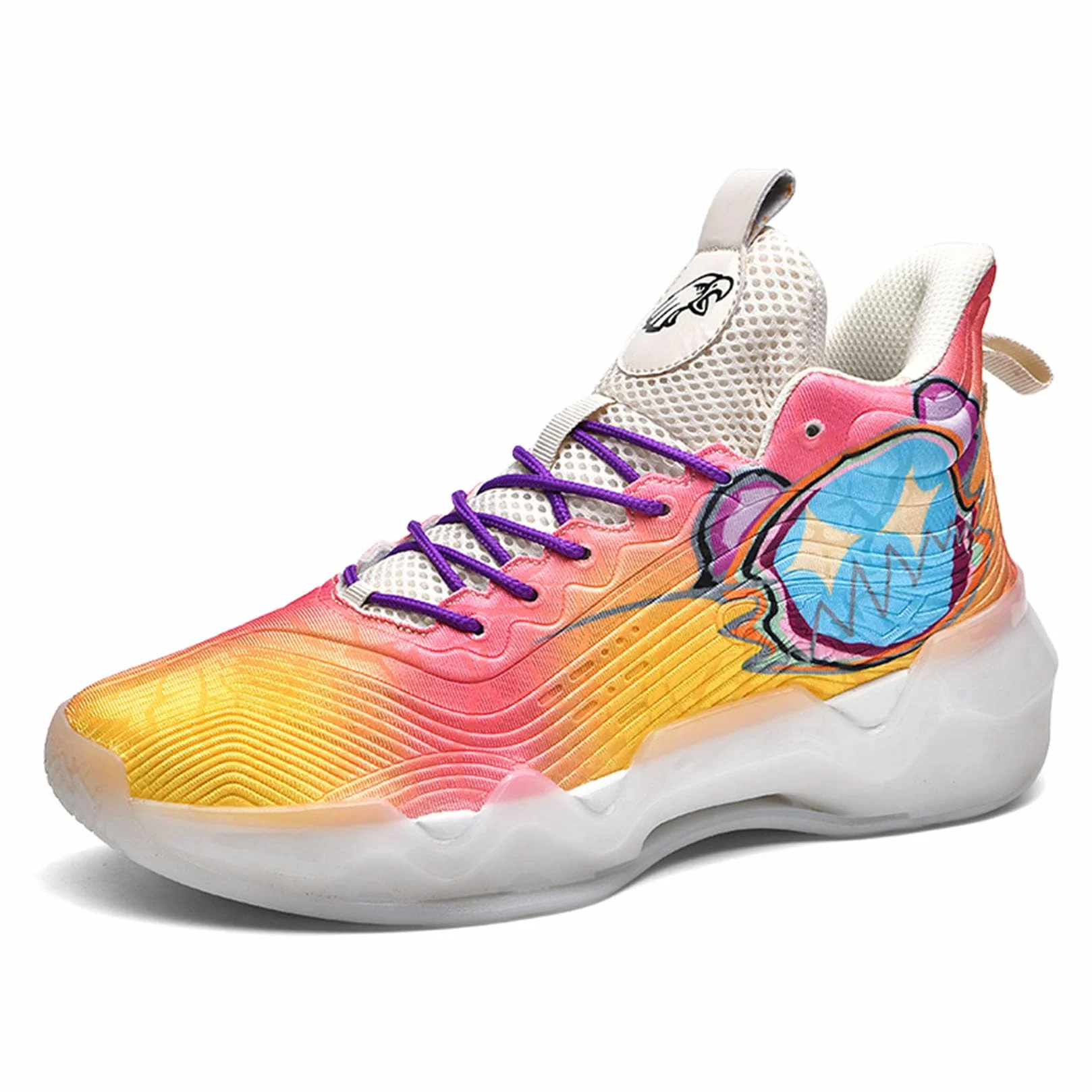 Zapatos De Baloncesto Masculinos Zapatos Deportivos De Fitness, Zapatos De Baloncesto Antideslizantes Zapatos De Baloncesto Masculinos Al Aire Libre(42 EU, Orange)