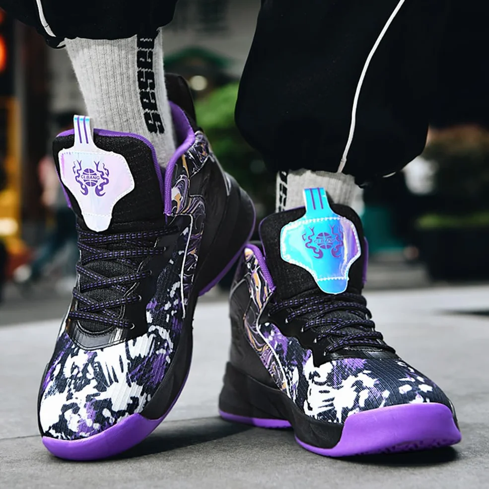 Zapatillas de Baloncesto Hombre Antideslizantes Ligeras Transpirables Aire Libre Deportivas