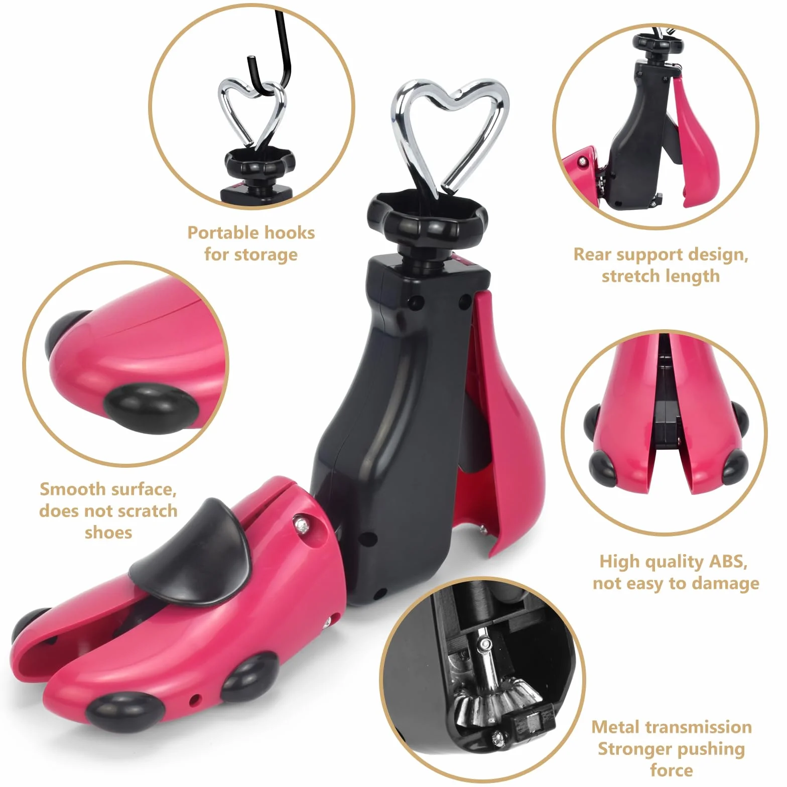 Hormas para Zapatos Hombre Mujer, Ensanchador de Zapatos con Calzador, Profesional Ensanchador de Botas, Estirador de Zapatos Ajustable Anchura y Longitud