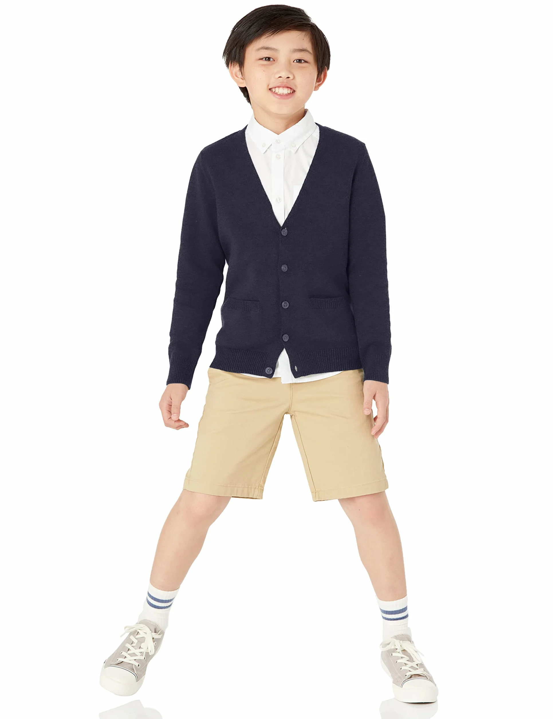 Amazon Essentials Niños Rebecas en algodón Liso