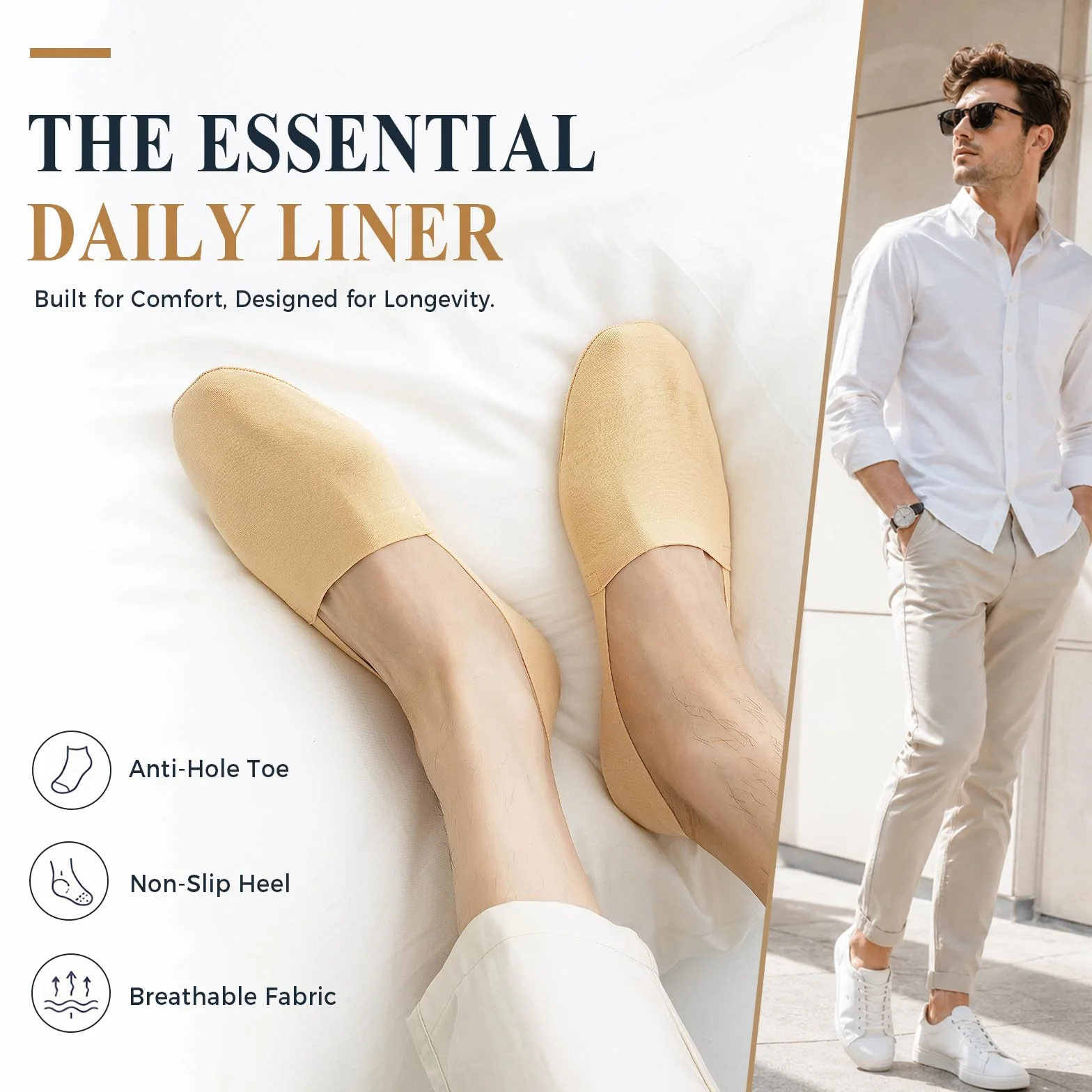 Caudblor 6 Pares Calcetines Invisibles Hombre Mujer Pack de Algodón Peinado con Puntera Reforzada Calcetines Cortos Antideslizantes para Zapatillas Mocasines 37-39 40-42