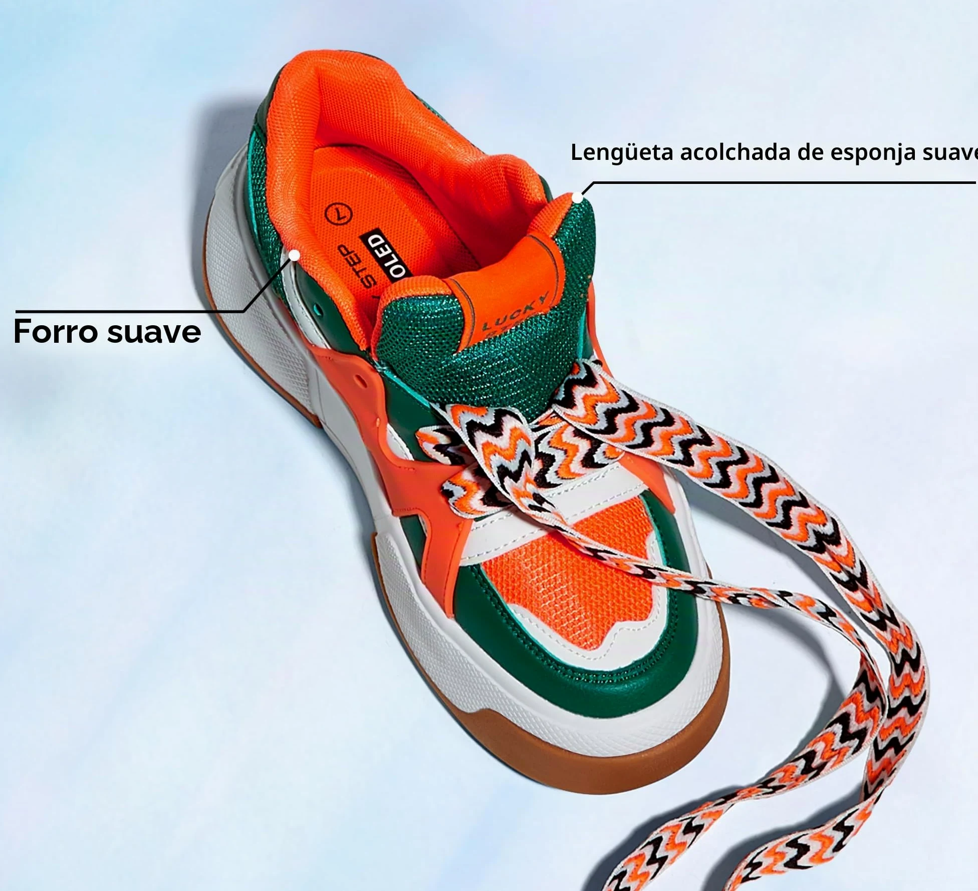 LUCKY STEP Zapatillas de Moda con Plataforma para Mujer Cómodas Suela Gruesa para Caminar y Tenis