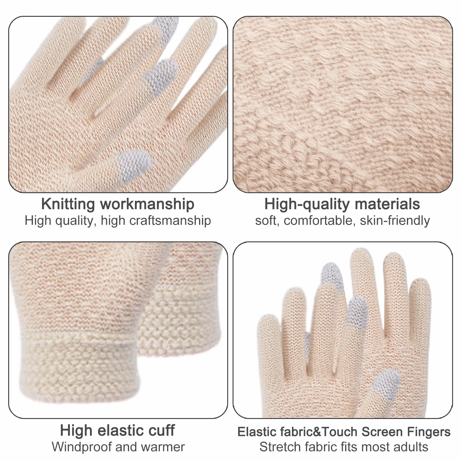 Niños Conjunto Gorro de Punto Bufanda Guantes Set 3 en 1, Invierno Cálidos Beanie con Orejeras Caliente Bufanda Pantalla Táctil Guantes para Niños Niñas 4-10 Años