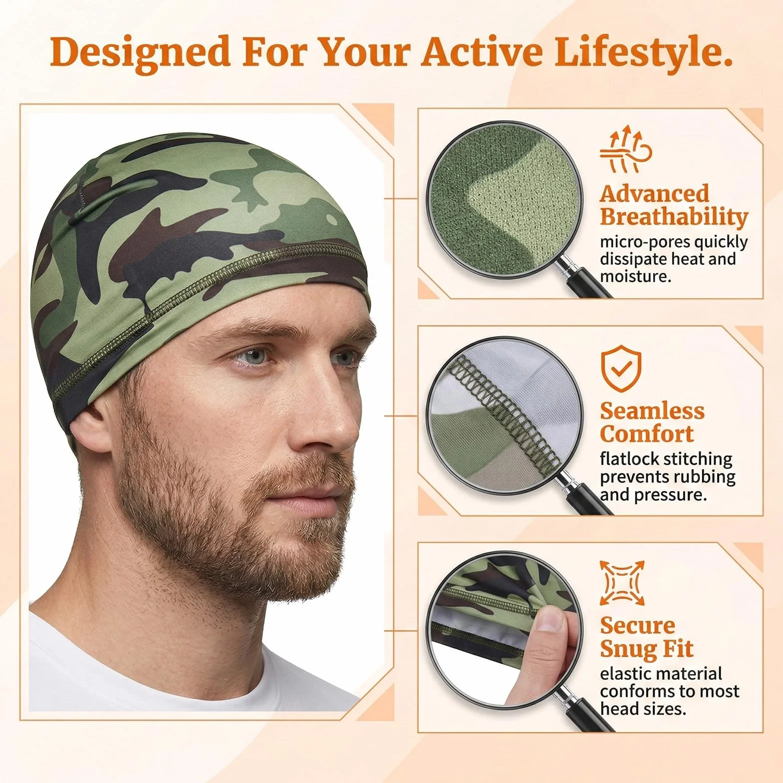 Gorro de Ciclismo Protección UV Sotocasco Bici Verano para Casco de Bicicleta para Hombres Mujeres