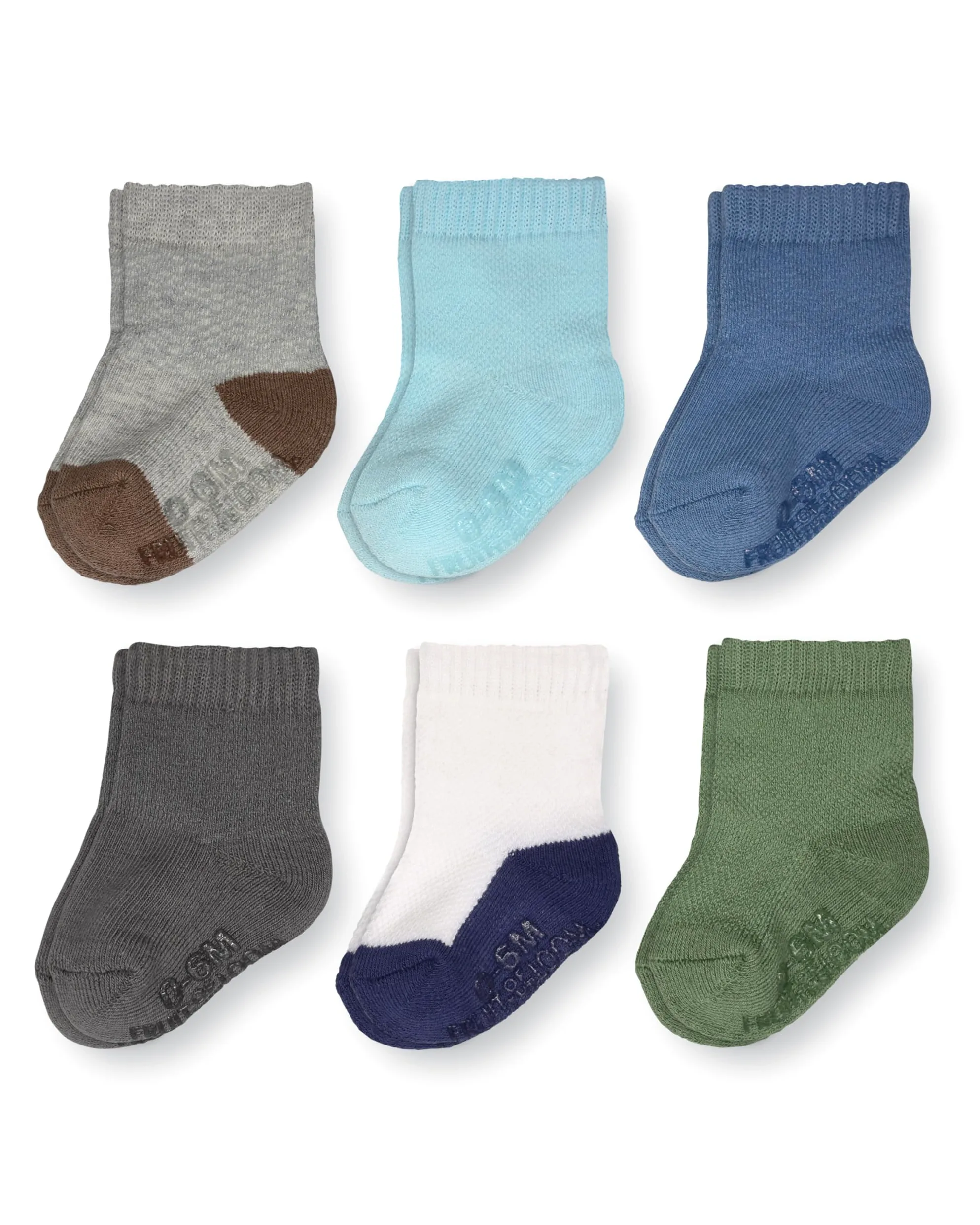 Fruit of the Loom Pack de 6 pares de calcetines largos para todas las estaciones