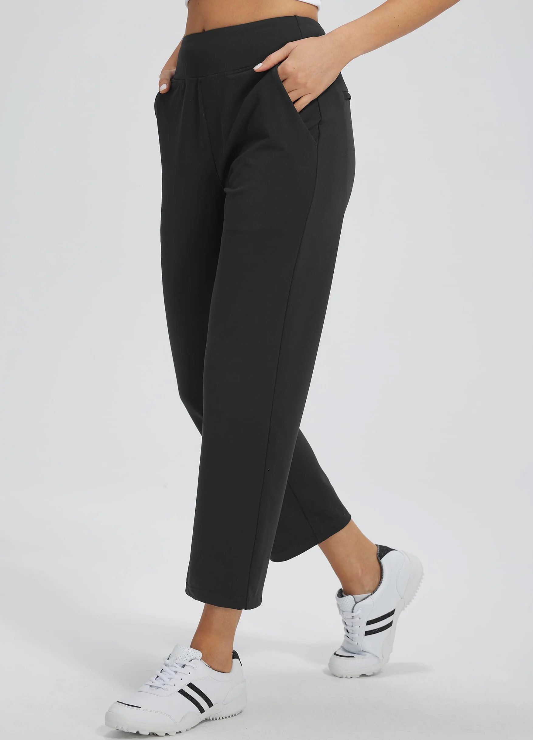 Libin Pantalones Vestir Casuales Mujer 7/8 Jogger | Pantalón Deportivo Elástico Informal Ligero De Verano Estilo Negocios Pantalón Para Correr Y Fitness Con Bolsillos