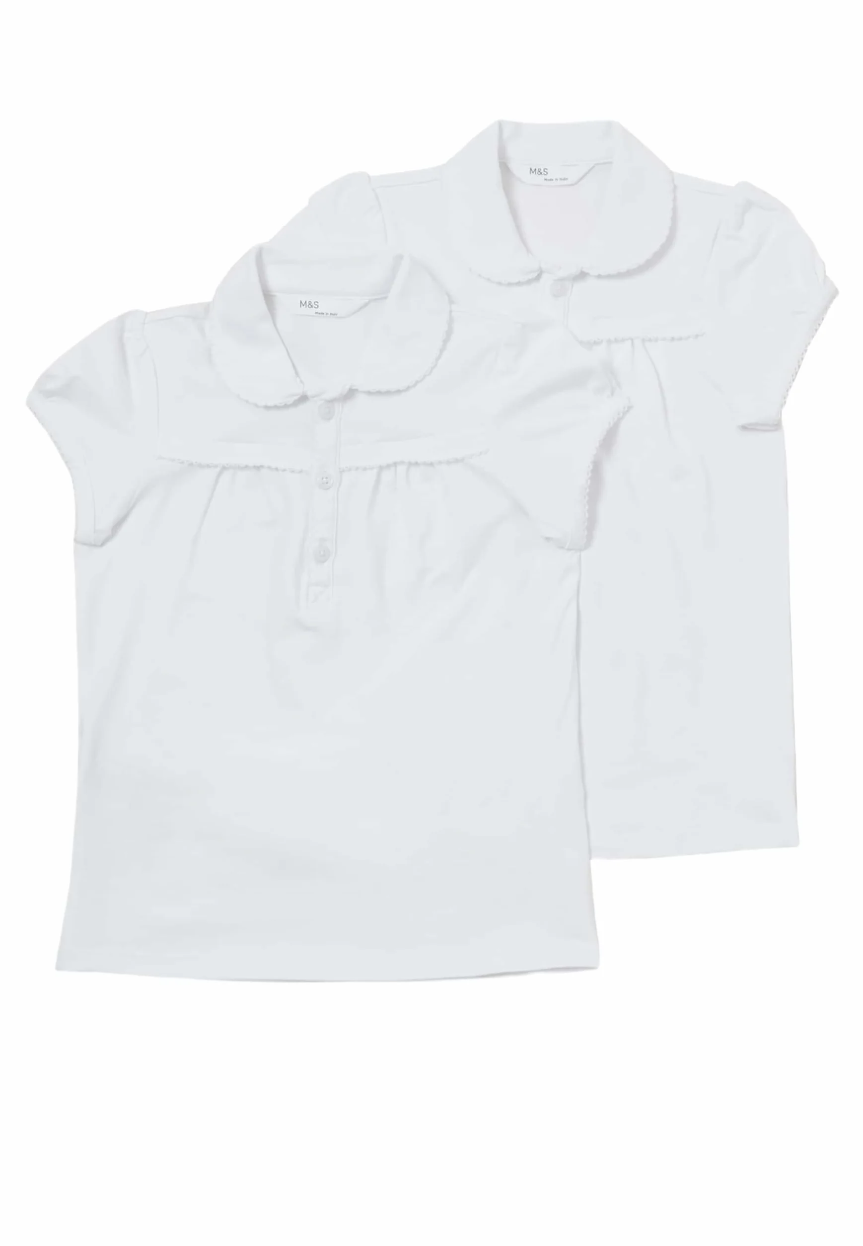 Marks & Spencer Pack de 2 Polos Escolares de Punto para Chicas (2-18 años) Niñas