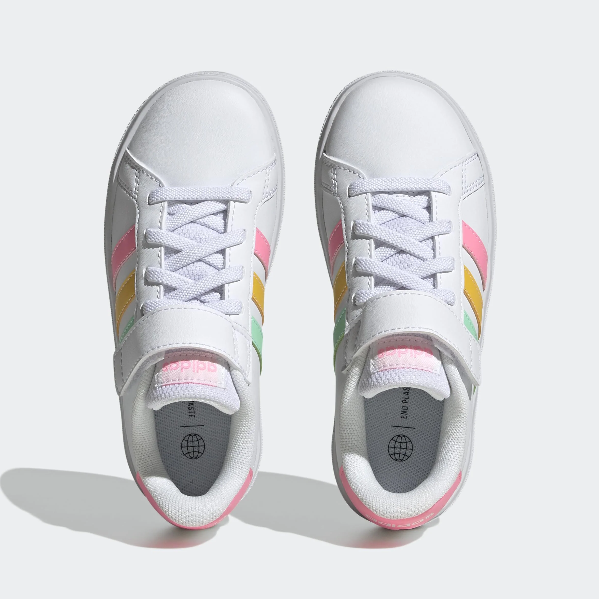 adidas Grand Court Elastic Lace Top Strap Zapatos Unisex Niños