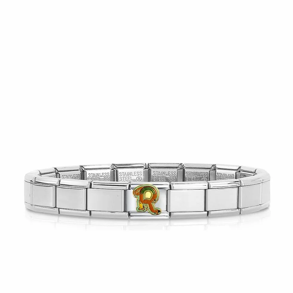 Quiges Dije Acero Inoxidable Link 9mm compatible con pulseras del estilo de Nomination #611