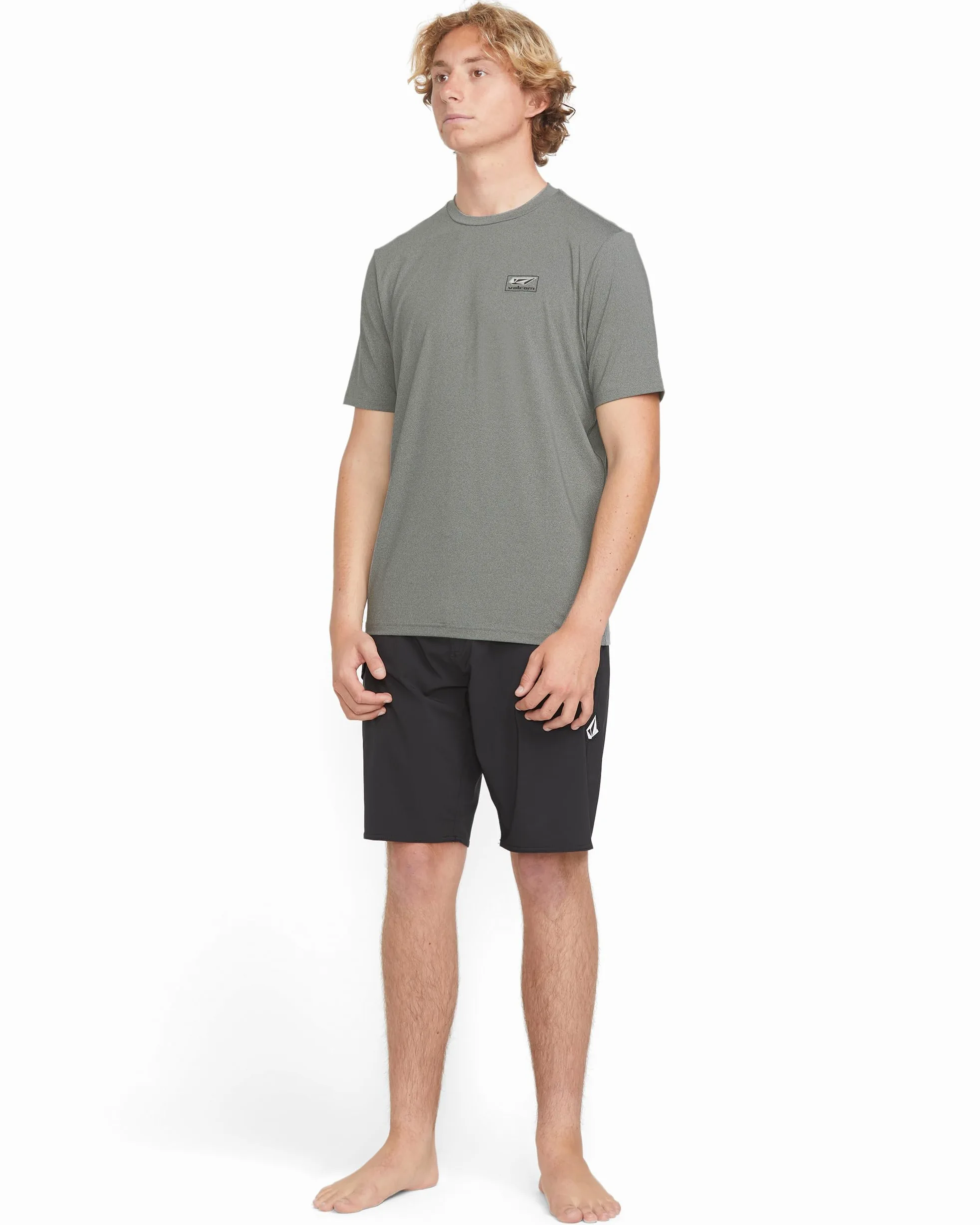 Volcom Stone Stamp - Camiseta de Manga Corta con Protección UPF 50+ Camisa de protección de Sarpullido Hombre
