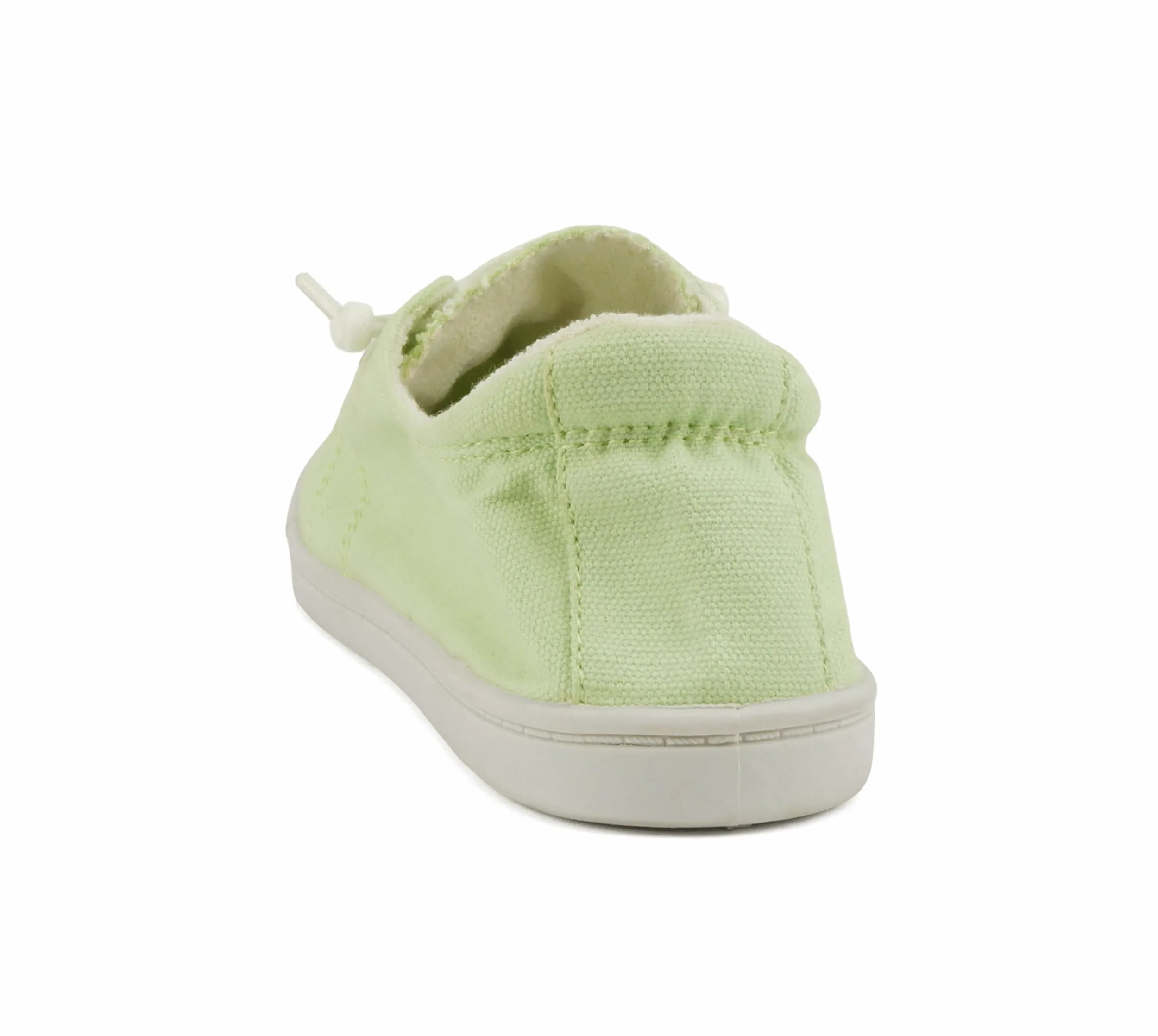Soda Zapatos planos de las mujeres de la lona del lino del resbalón en las zapatillas de deporte del cordón hasta los holgazanes, Algodón menta, 36 EU