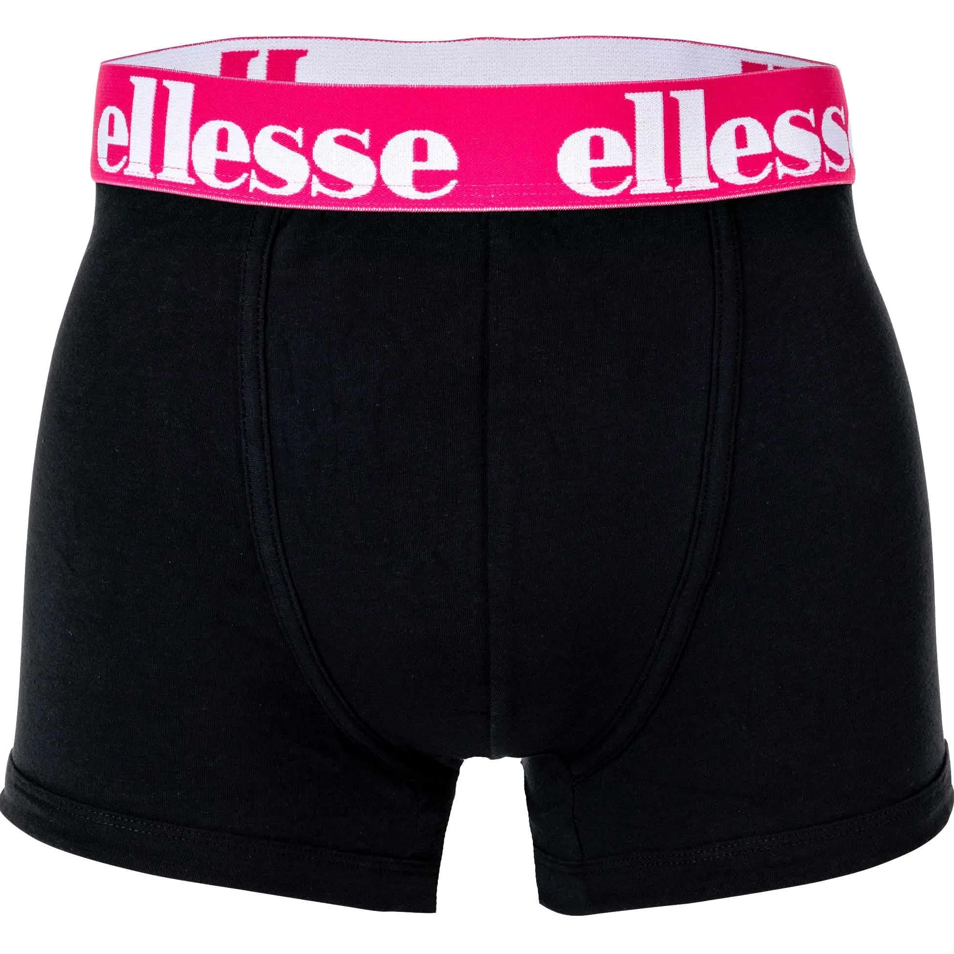Ellesse Yema Calzoncillos tipo bóxer para hombre, paquete de 7 unidades, con logotipo, sin bragueta, algodón elástico