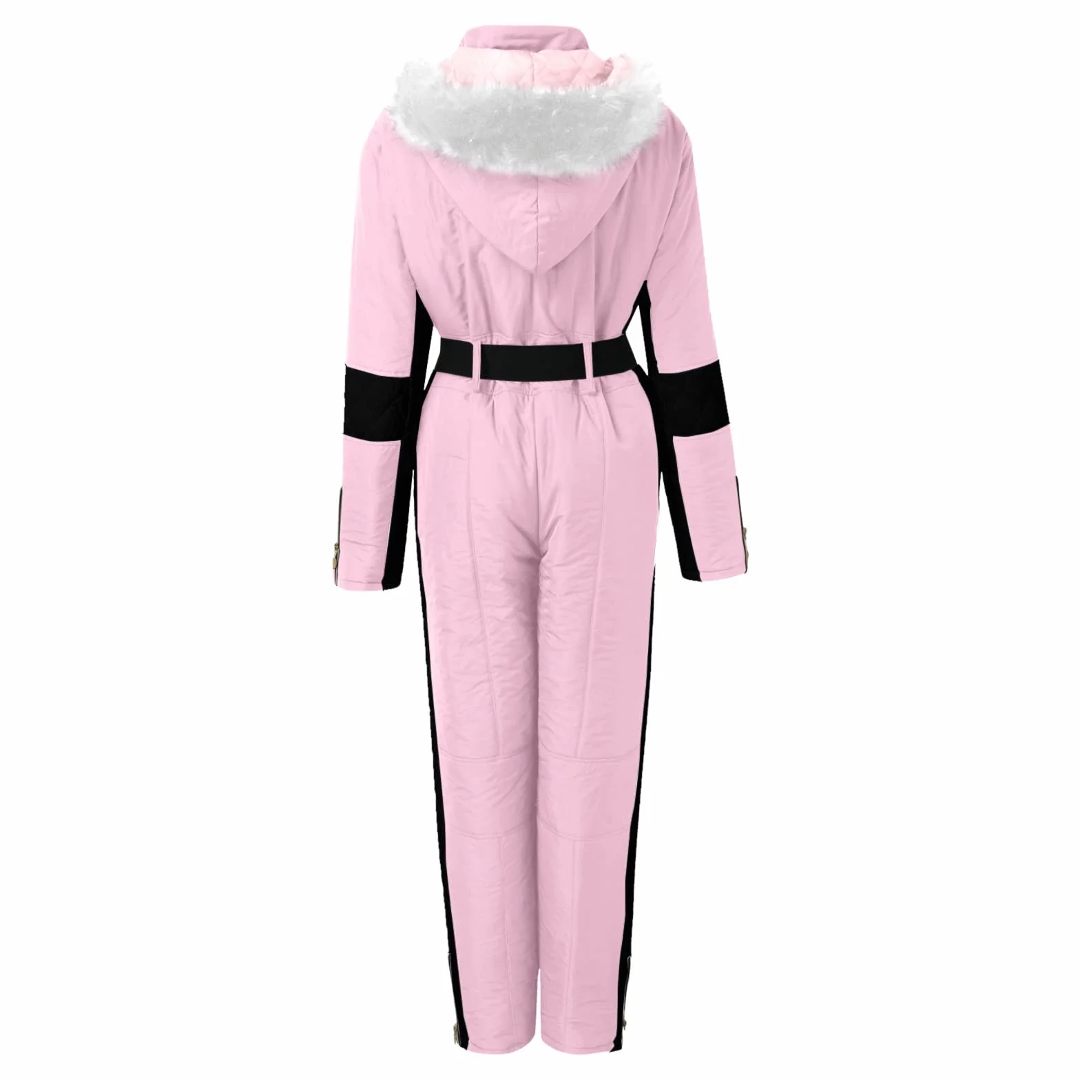 Generisch Traje de nieve impermeable mujer cuello desmontable cremallera invierno