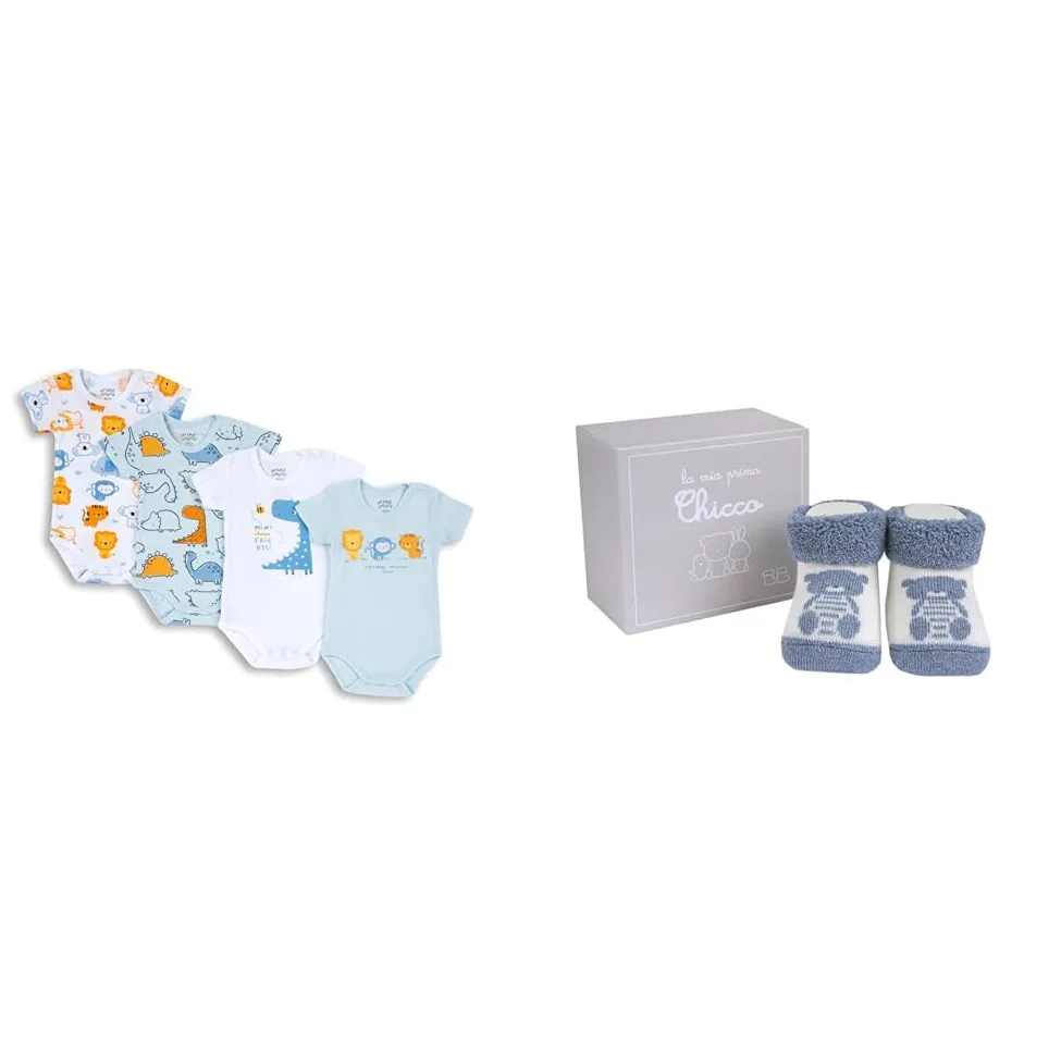 Chicco Body de manga corta+zapatillas - Azul