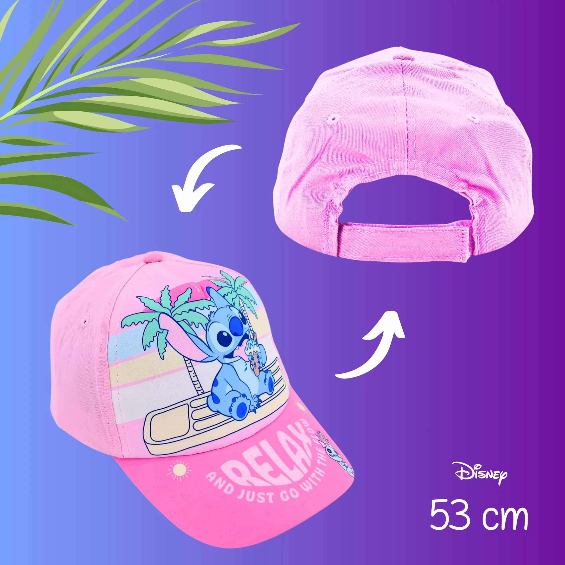 Disney Stitch Gorra y Gafas de Sol Protección UV para Niñas - Verano Beisbol Infantil
