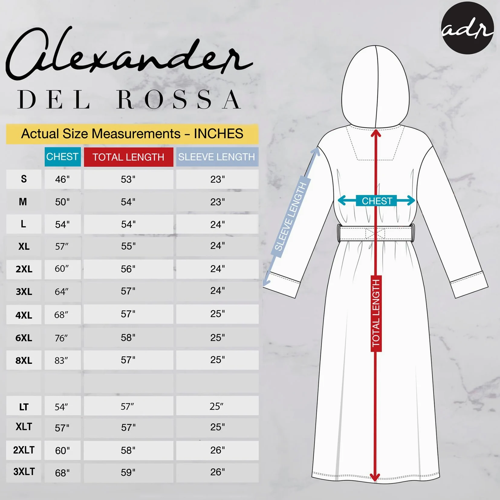 Alexander Del Rossa Bata de felpa para hombre con capucha, batas grandes y altas para hombre, bata de forro polar sherpa para hombre