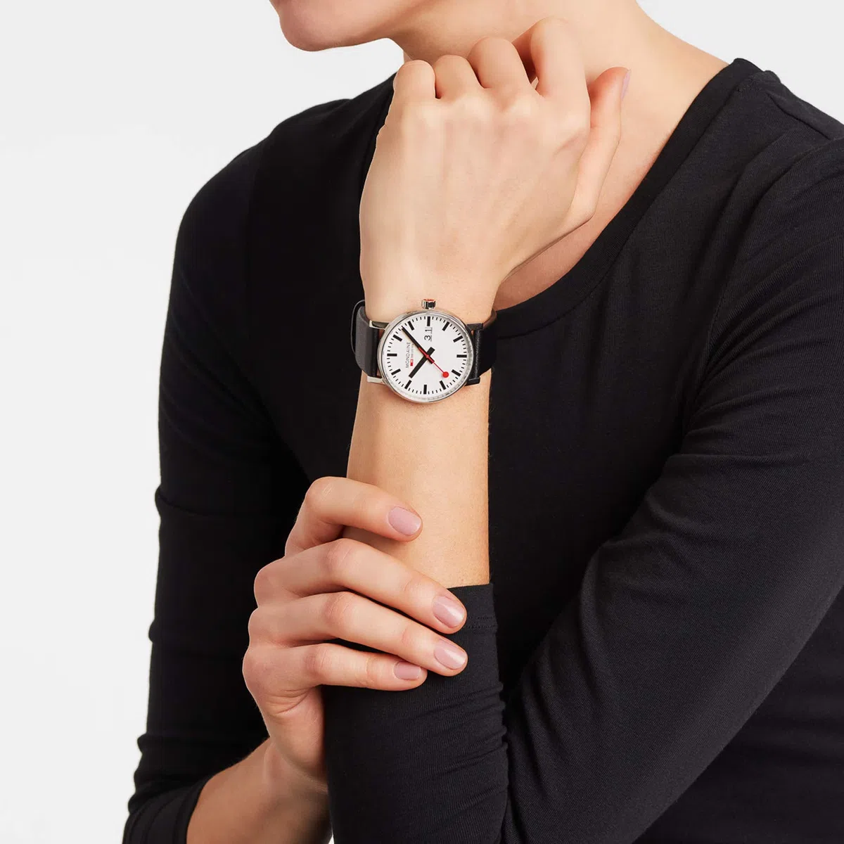 Mondaine Evo2 Reloj para Hombre Analógico de Cuarzo con Brazalete de Piel de Vaca MSE.40210.LB