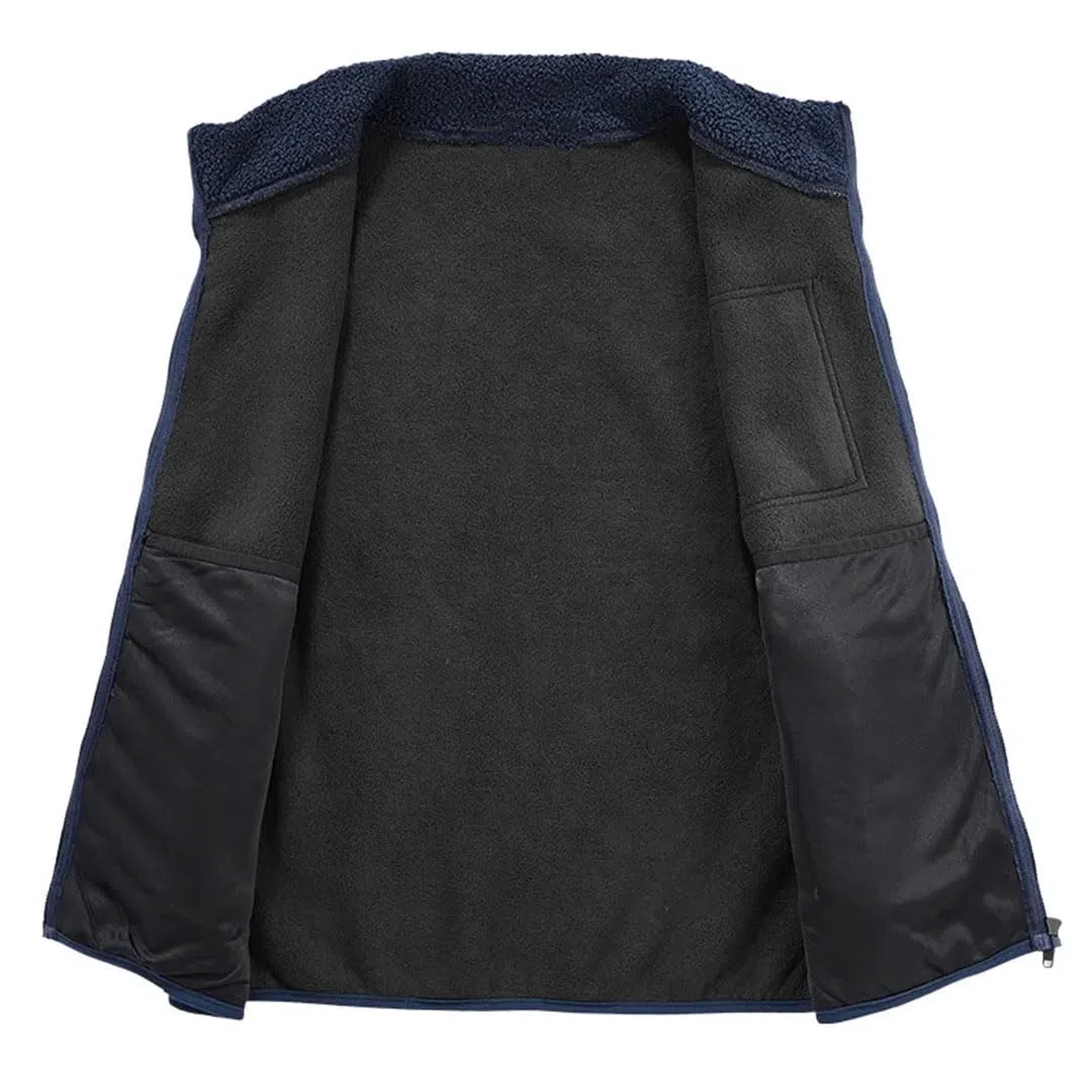 Vogrtcc Chaleco De Lana Doble Para Hombre, Chaqueta Con Capucha, Chaleco Sin Mangas, Chaleco Informal