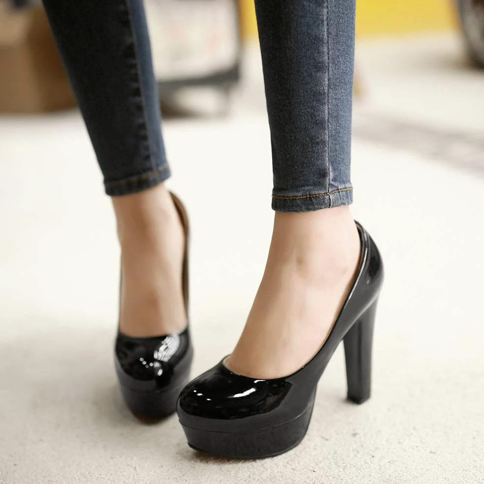 Zapatos de tacón de aguja para mujer de moda redonda con tacón superalto de 12 cm, cómodos y fáciles de caminar de 3 cm, plataforma de fiesta para mujer, talla grande, z99-10s
