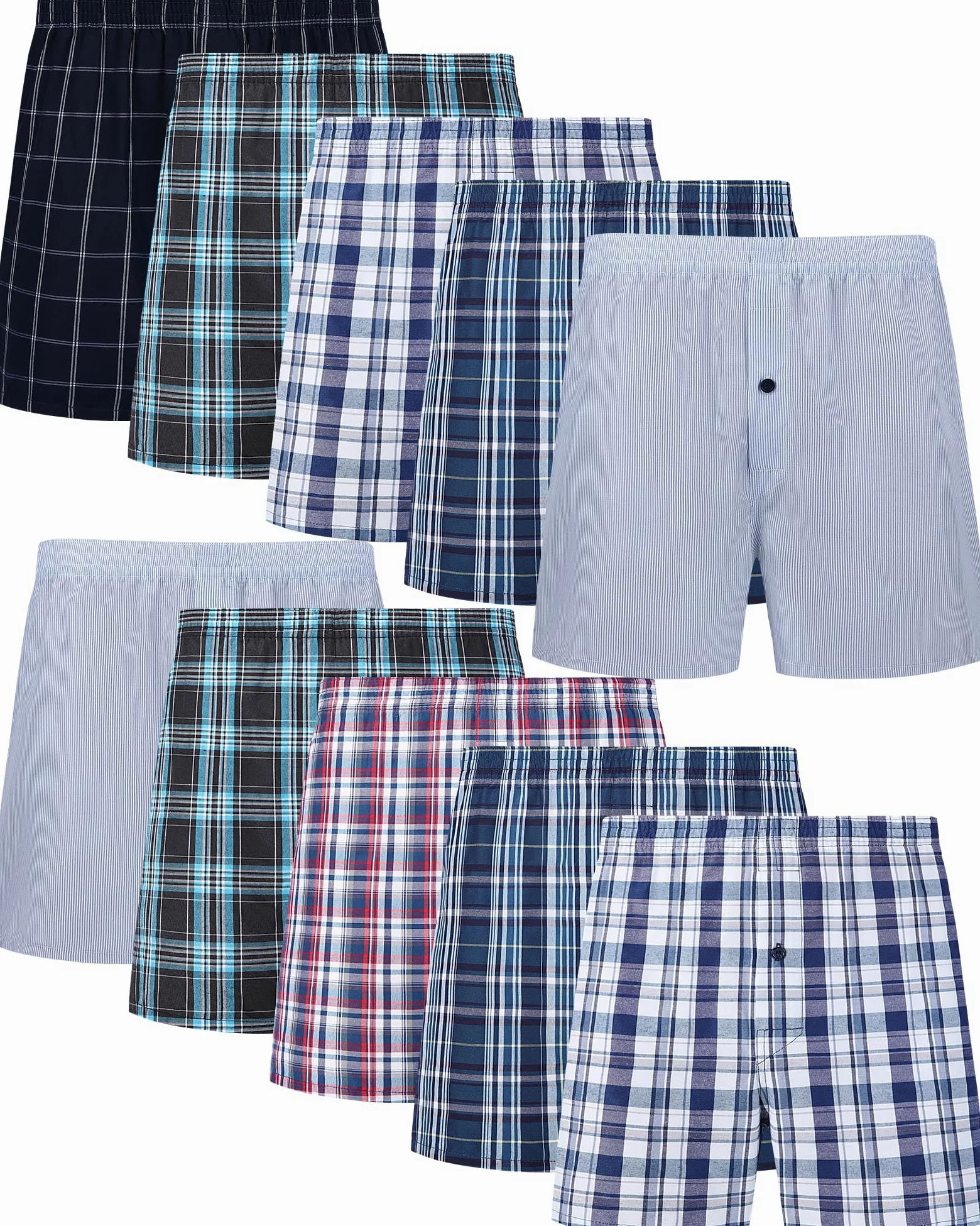 JupiterSecret Calzoncillos Hombre Boxer Americanos, Algodón Suave, Cómodos Boxer Hombre Pack, Cintura Elástica, 6 o 10 Piezas
