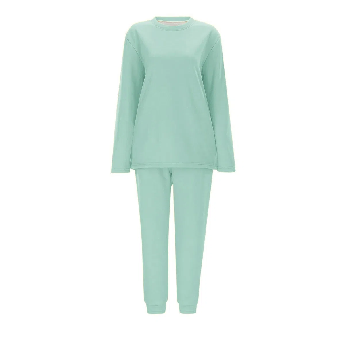 Conjunto de Pijama de Sudadera y Pantalones con Forro para Mujer para Calidez Invernal con Traje de Felpa Tops cómodos y Holgados Ropa de Estar por casa cálida de Invierno para Mujer