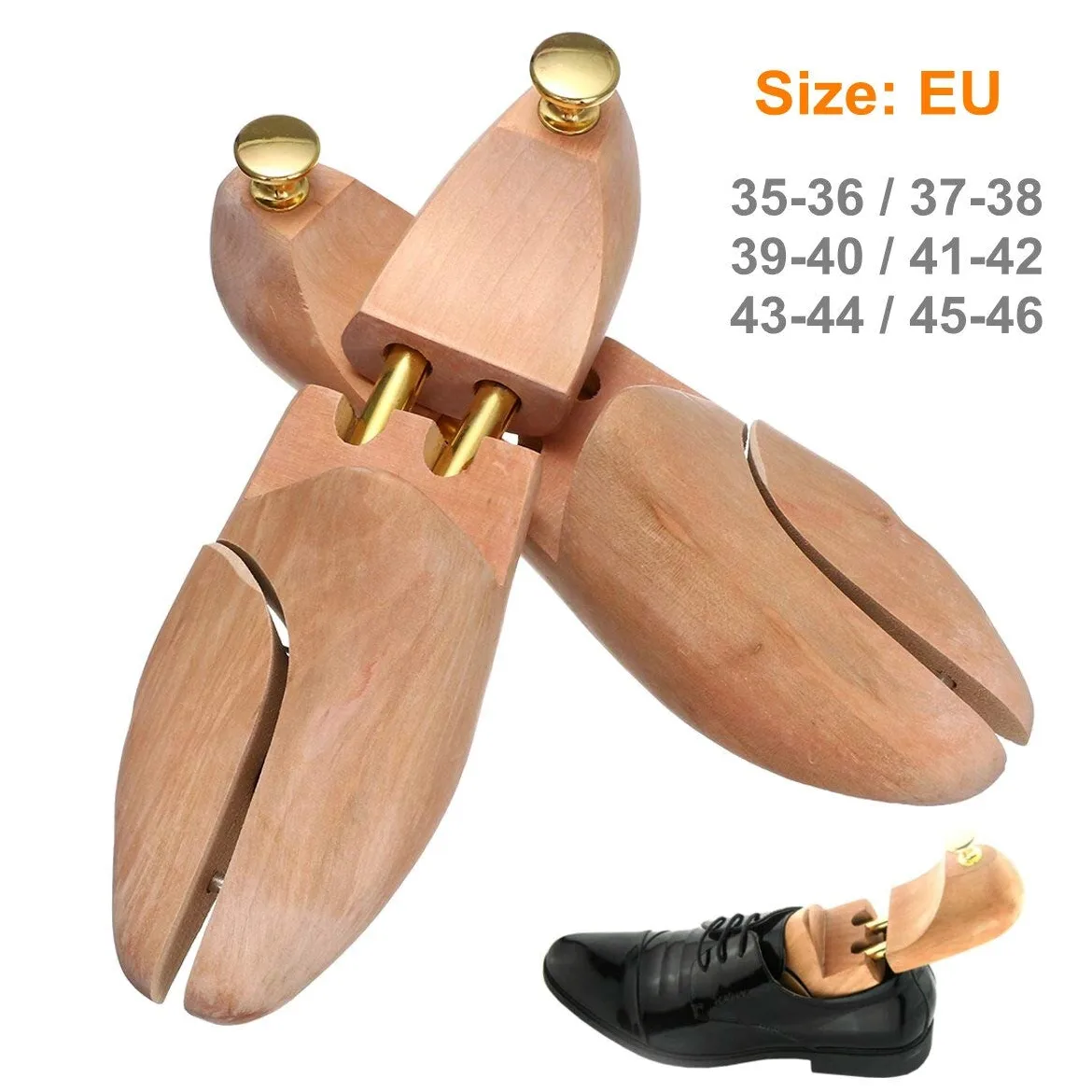 Horma para Ensanchar Zapatos Zapato de Madera Ajustable Árboles de 1 par de Zapatos de Madera Camilla de árbol Shaper Keeper Anti-Arruga 35-46/5-12/3-11.5 Hormas para Zapatos
