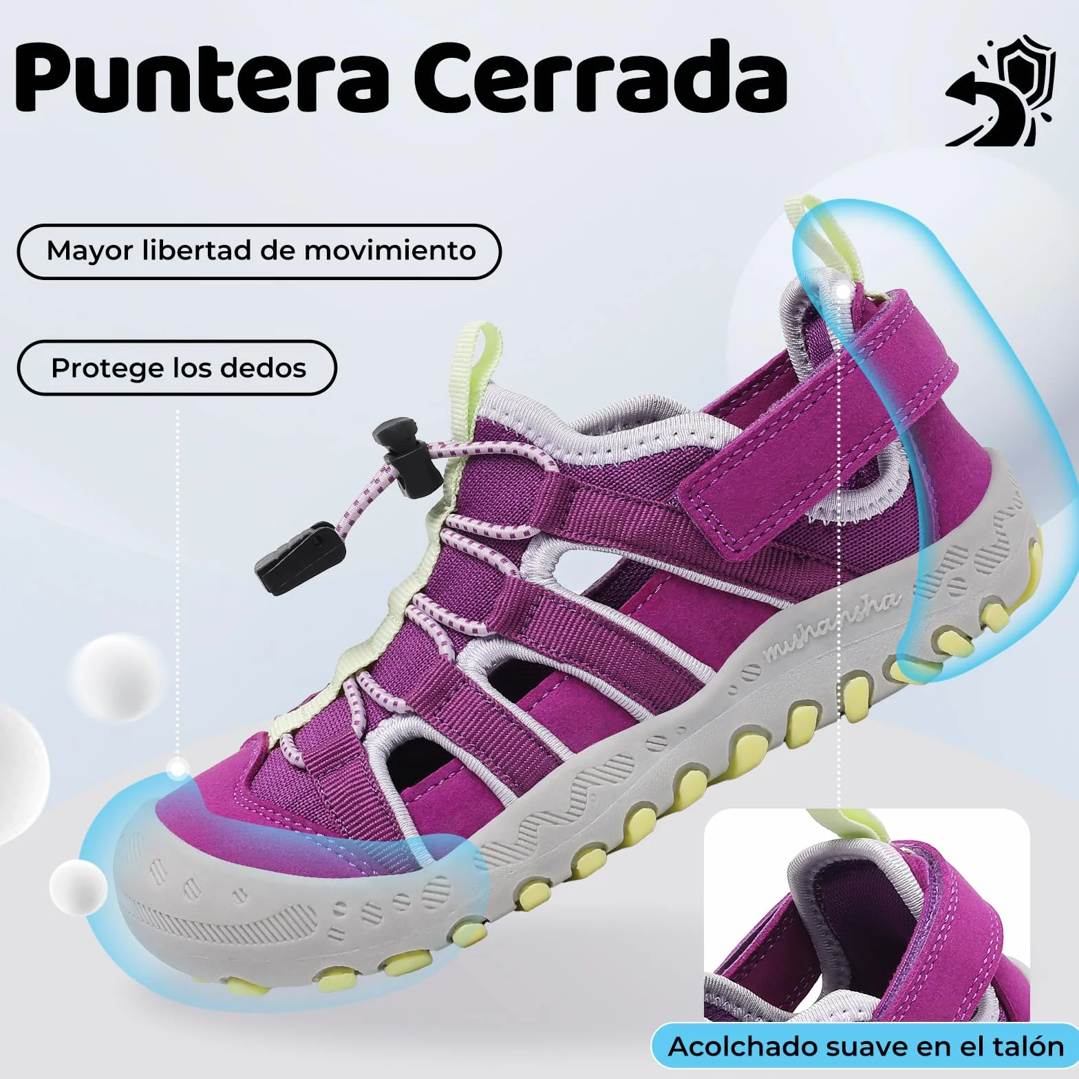 Mishansha Sandalias Deportivas para Niños con Puntera Cerrada Tallas 26-38