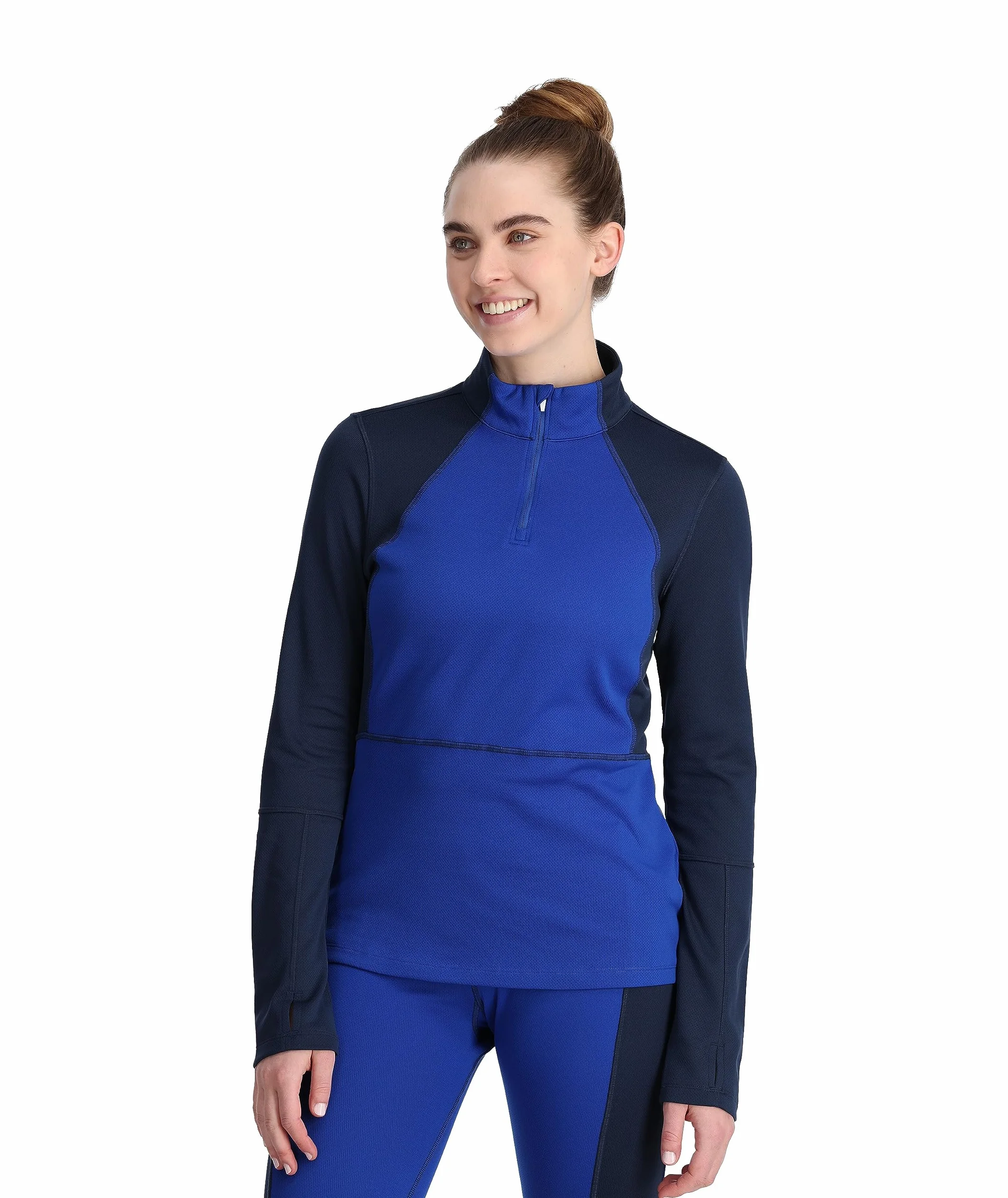 Spyder Charger 1/2 Zip Camiseta de Senderismo Mujer