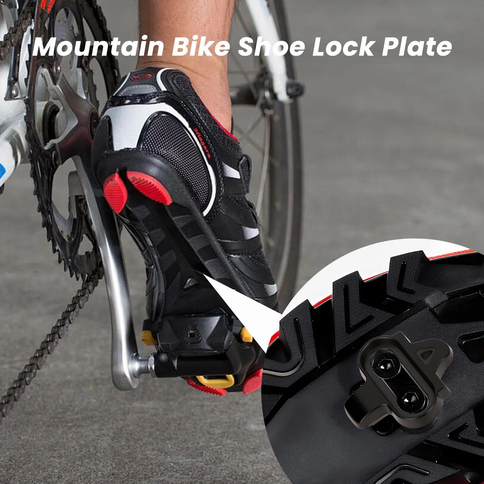 Cleats de bicicleta con placas antideslizantes compatibles con pedales Shimano MTB SPD (SH51) para Cleats Shimano SPD para entrenamiento en interiores, ciclismo al aire libre y commuting