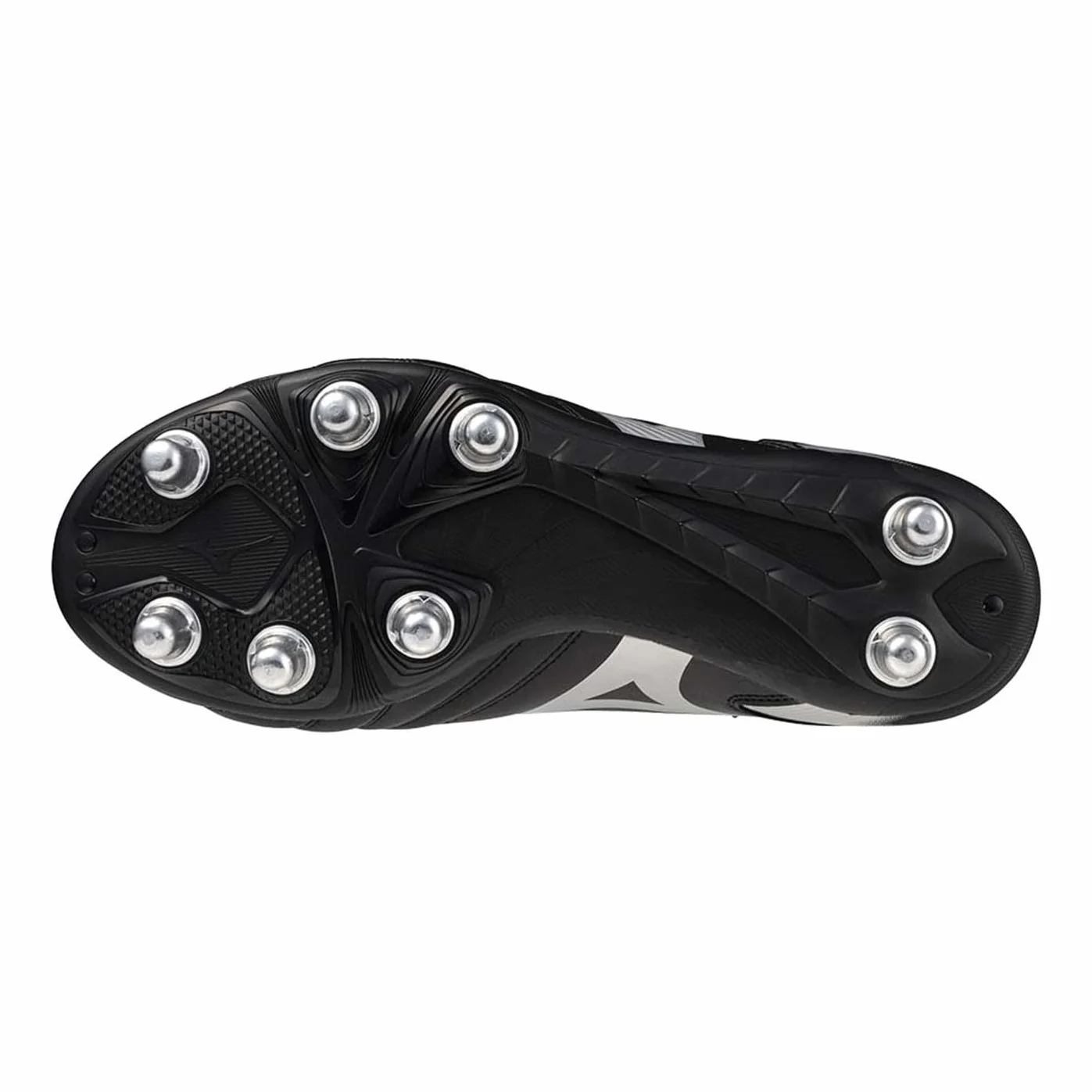 Mizuno Waitangi II CL Soft Ground - Botas de rugby para hombre, negro plateado, 45 EU