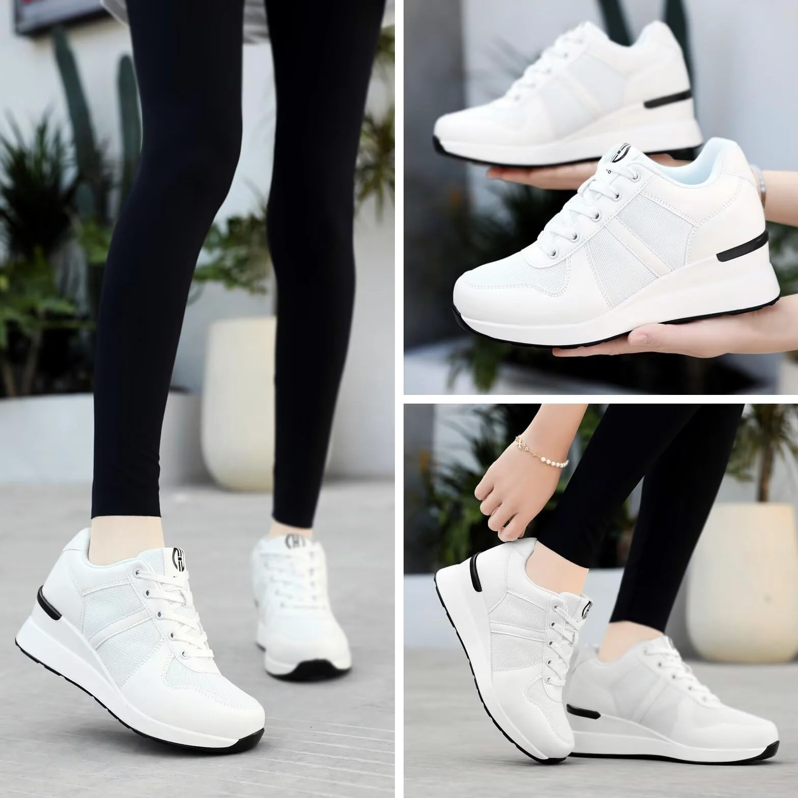 Zapatillas de Cuña para Mujer, Tacón de Cuña de 6 CM