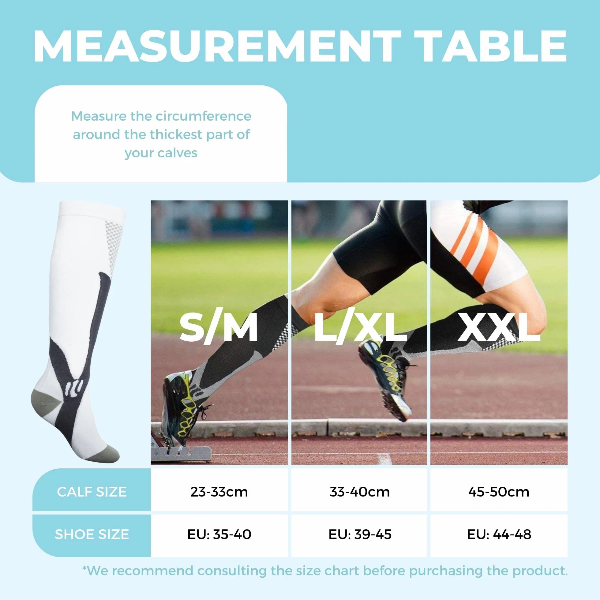 Medias de Compresión 20-30mmHg para Mujeres y Hombres, Calcetines Deportivos para Running, Ciclismo, Viaje