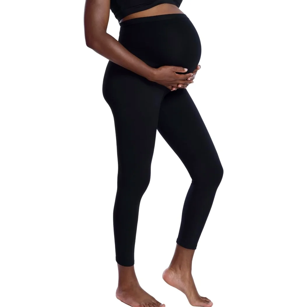 Motherhood Maternity Essential Stretch Full Length Secret Fit Over The Belly Pregnancy Legging - Leggings Mujer