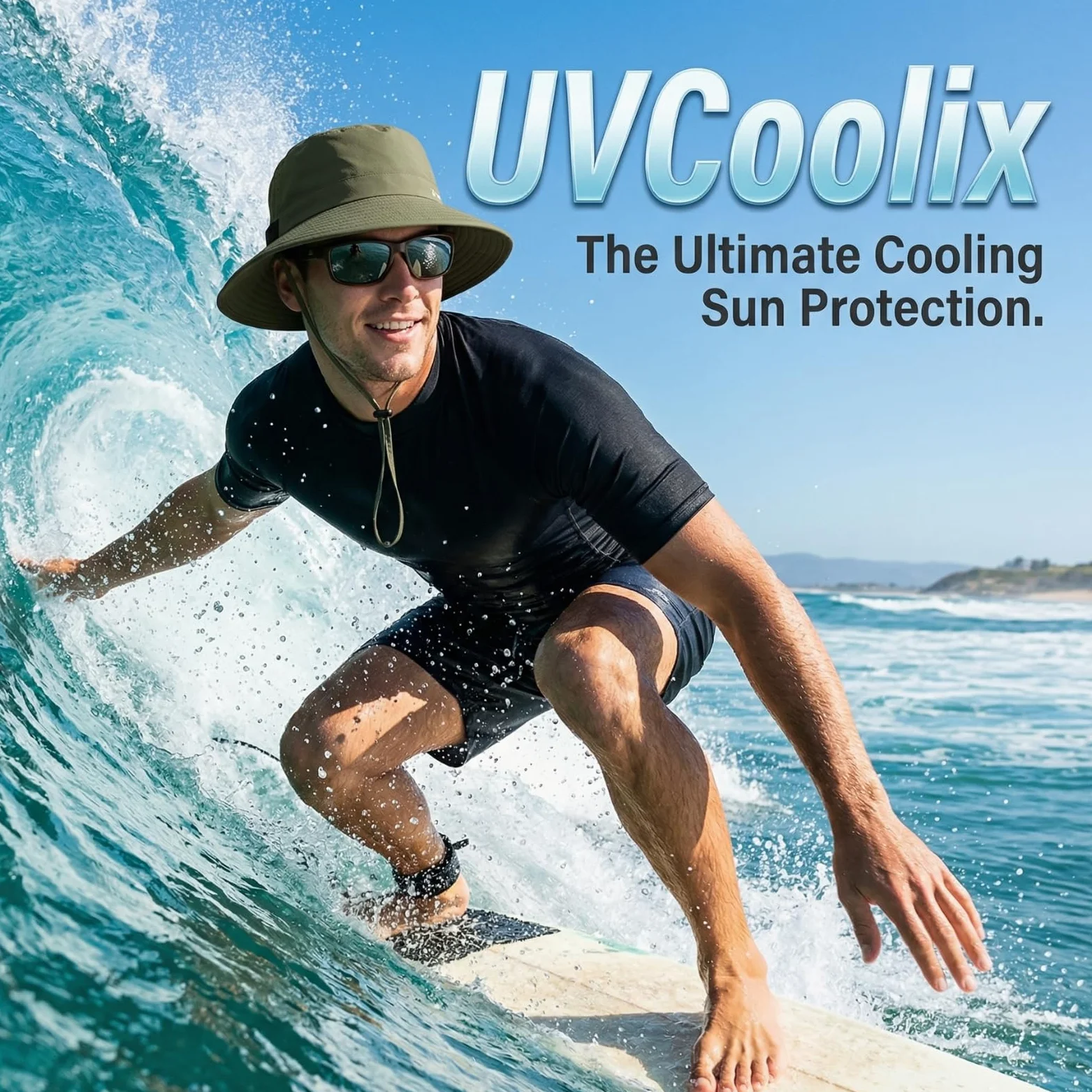 TOP-EX Sombrero de pescador refrescante para hombre, transpirable, protección UV, sombrero de sol para mujer, sombrero de verano al aire libre con ala ancha, sombrero de safari plegable