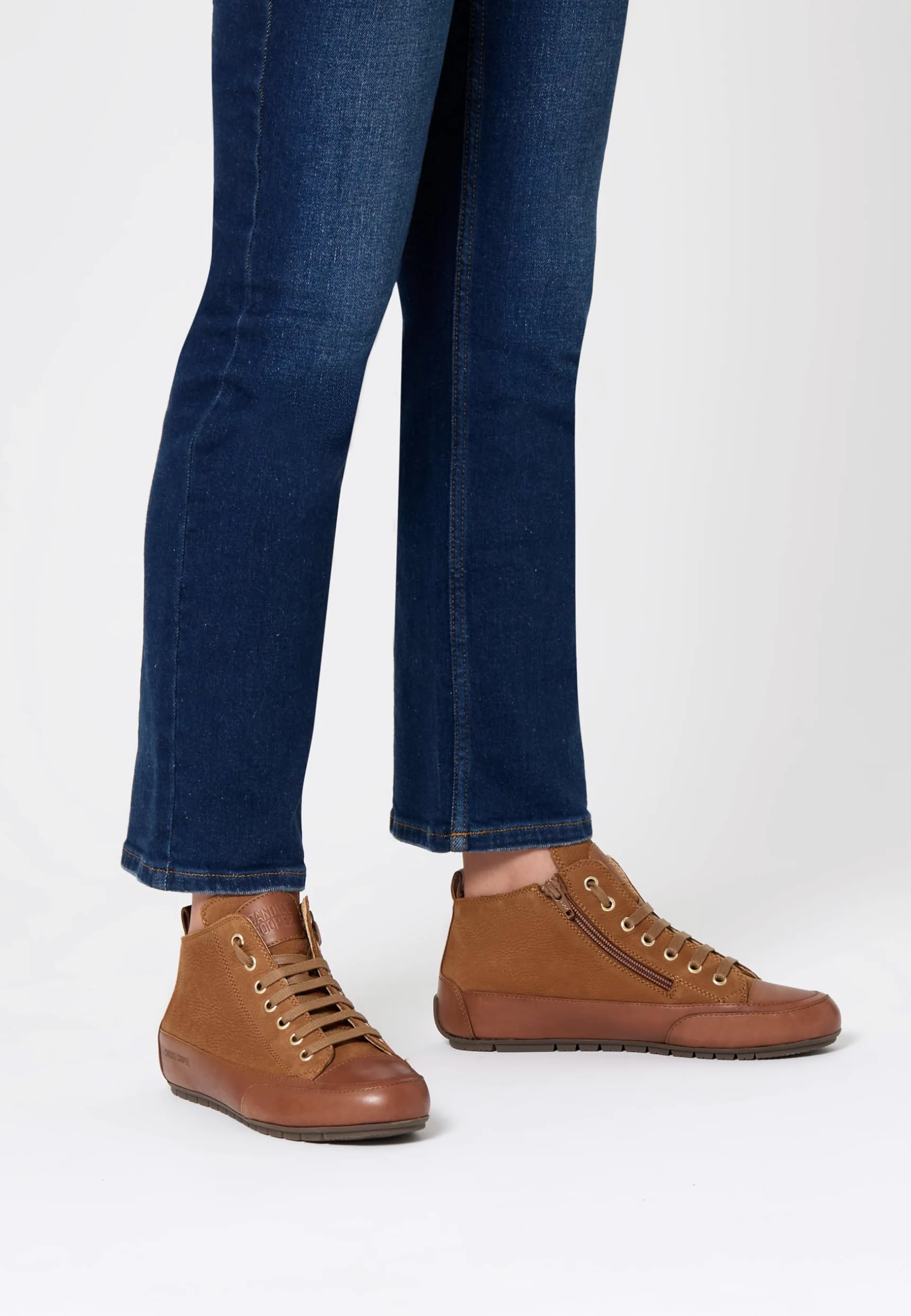 Candice Cooper Mid-Zapatillas de Piel y Ante