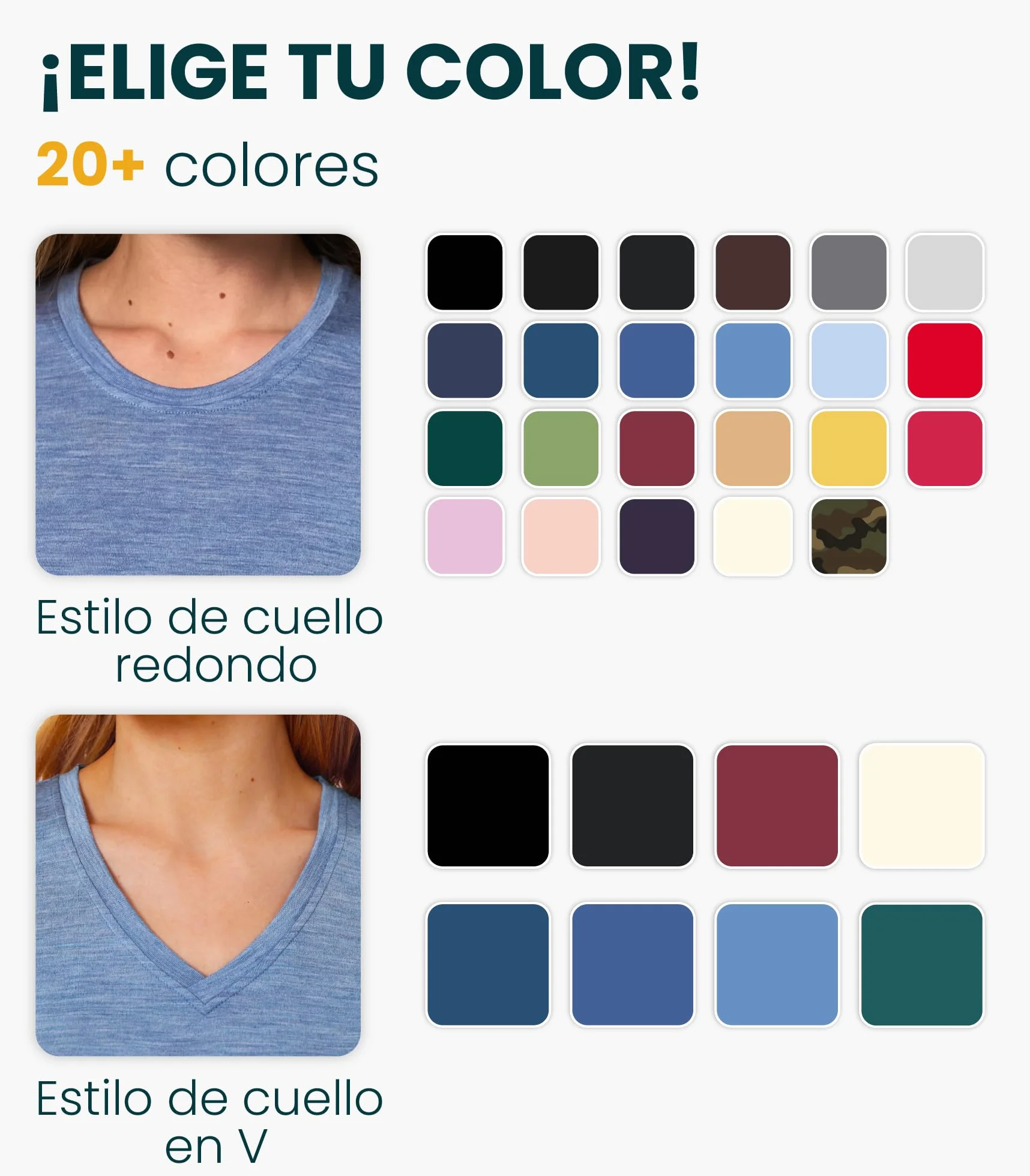 Merino.tech Camiseta Lana Merino Mujer — 100% Merino Lana Camiseta Interior Mujer con Calcetines