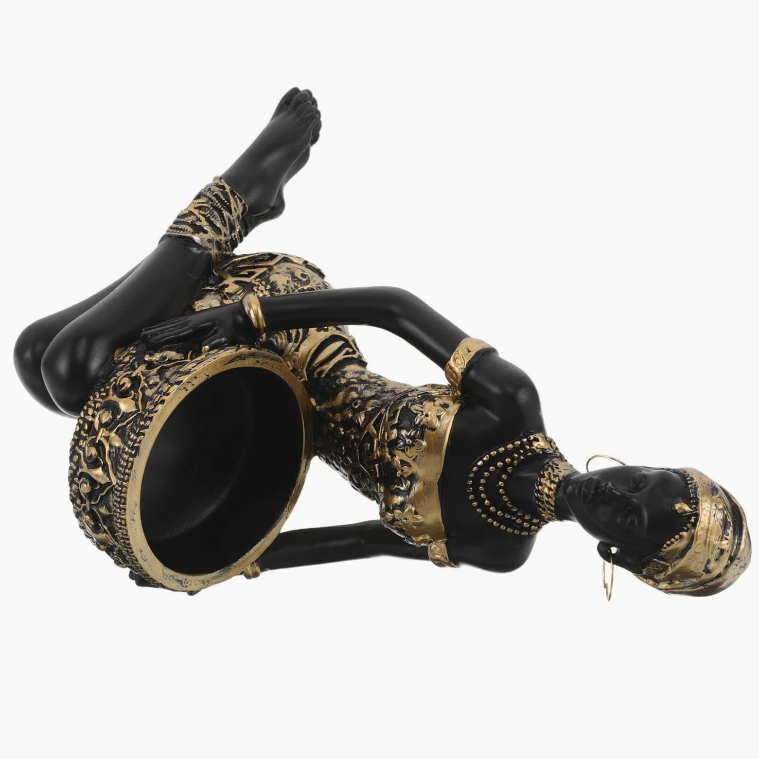 Bandeja Organizadora de Joyas de Resina Figura Africana, Centro de Mesa Decorativo para Mujeres, Plato para Collar y Baratijas, Joyero Vintage para Tocador y Almacenamiento